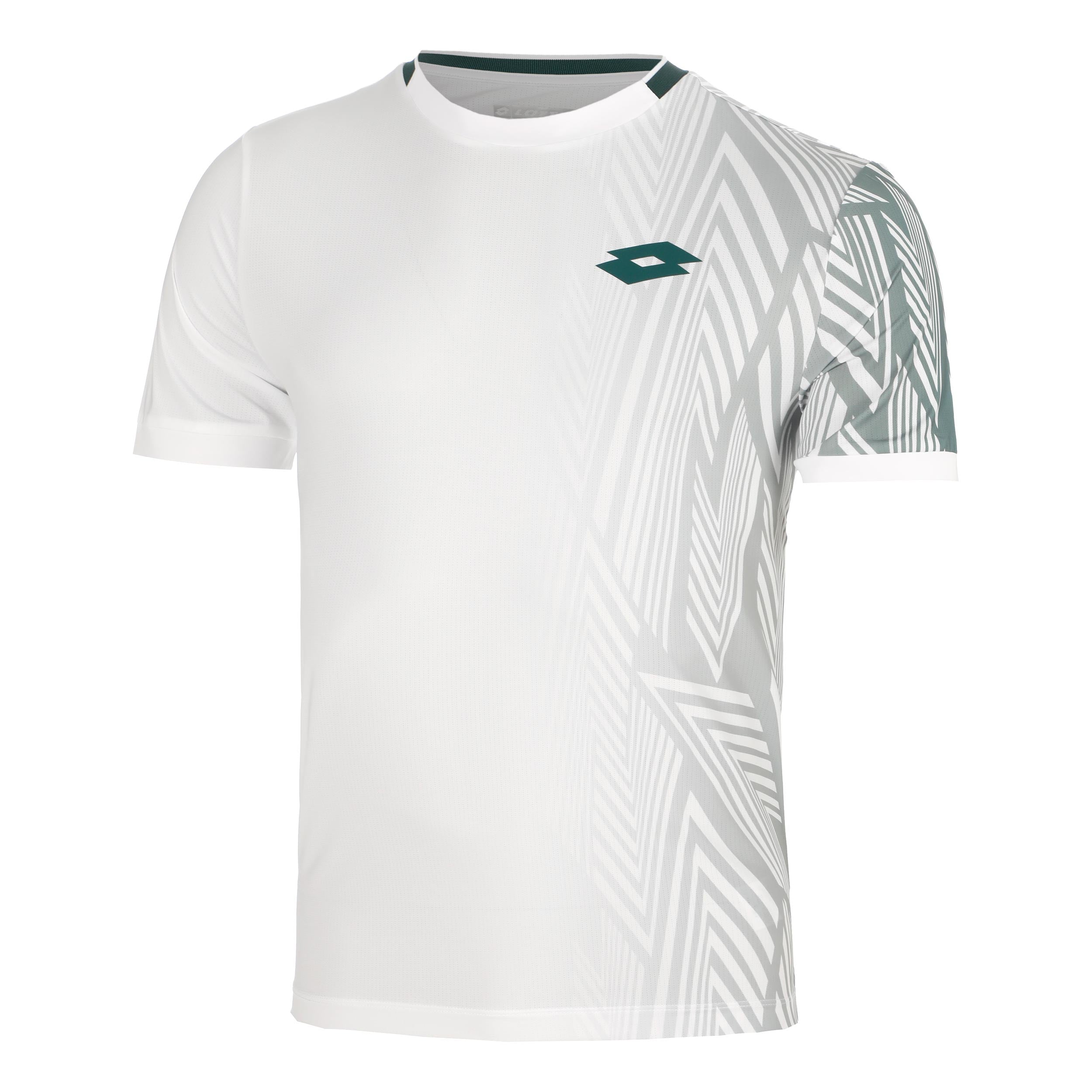 Lotto Tech VI T-shirt Herrar - vit, petrol