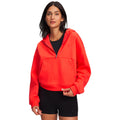 Icon Fleece Halfzip Huvtröja Damer-röd, röd