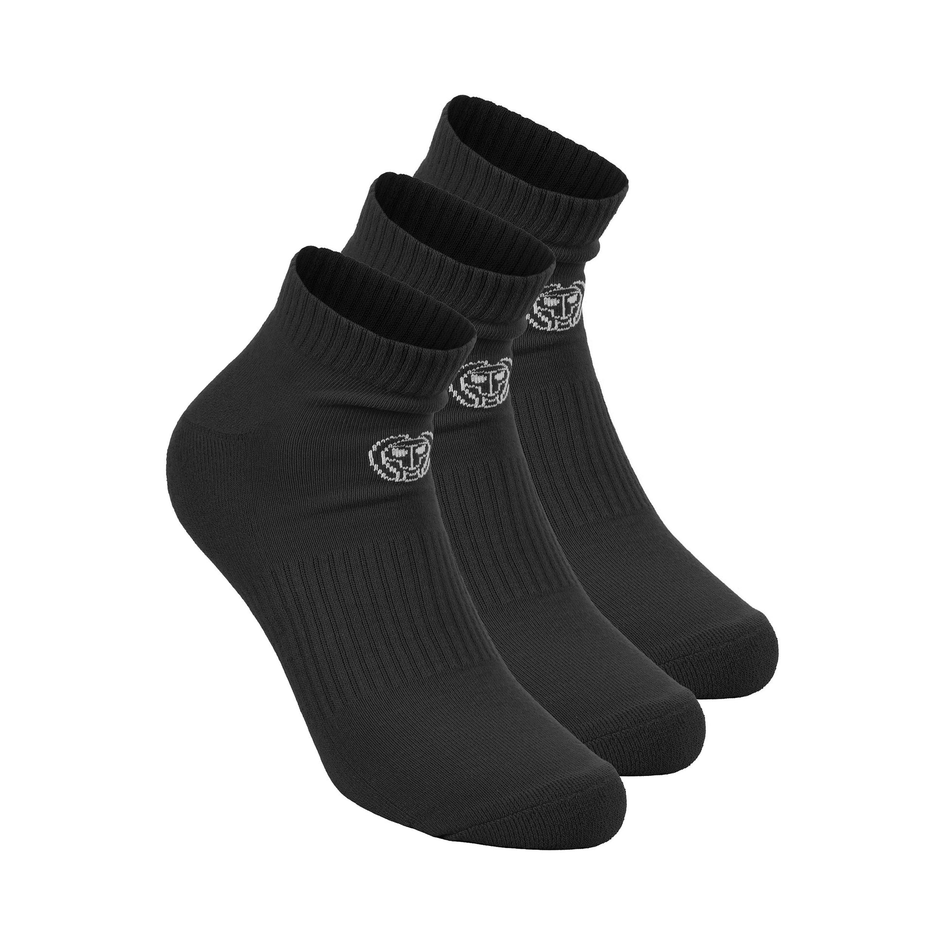 BIDI BADU Crew Performance Tennisstrumpor 3-pack -svart