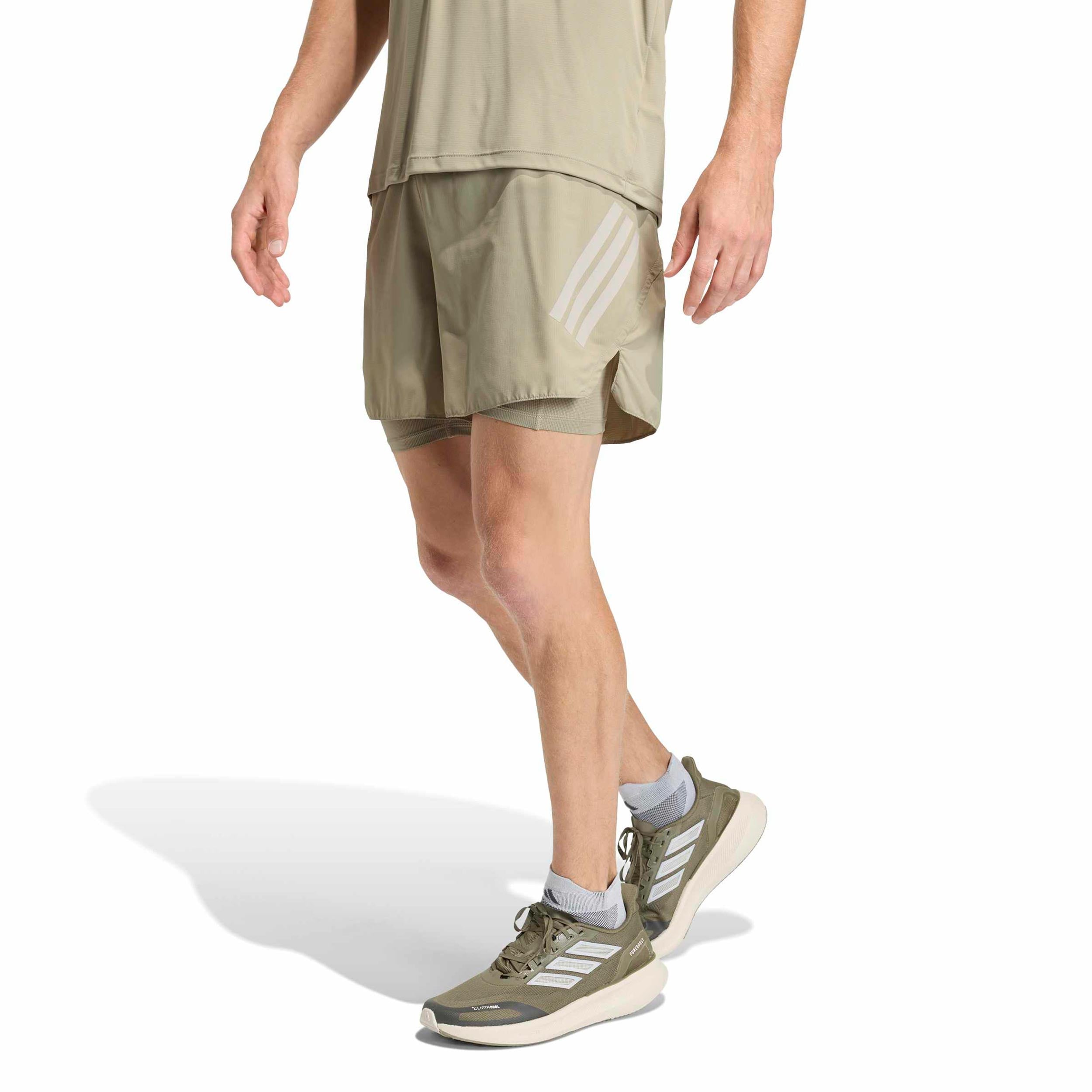 adidas adi365 2in1  Löparshorts Herrar-kaki