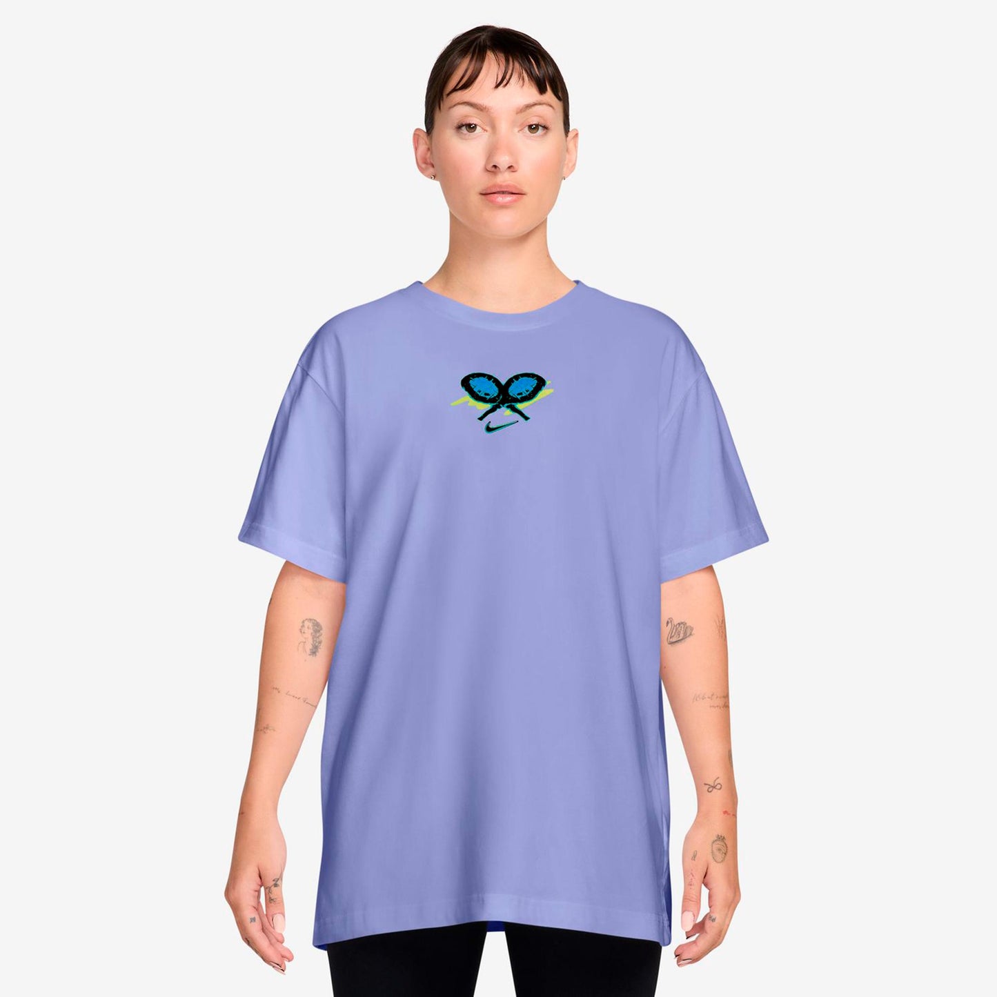 Nike Dri-Fit Slam Oversize T-shirt Damer-blågrå