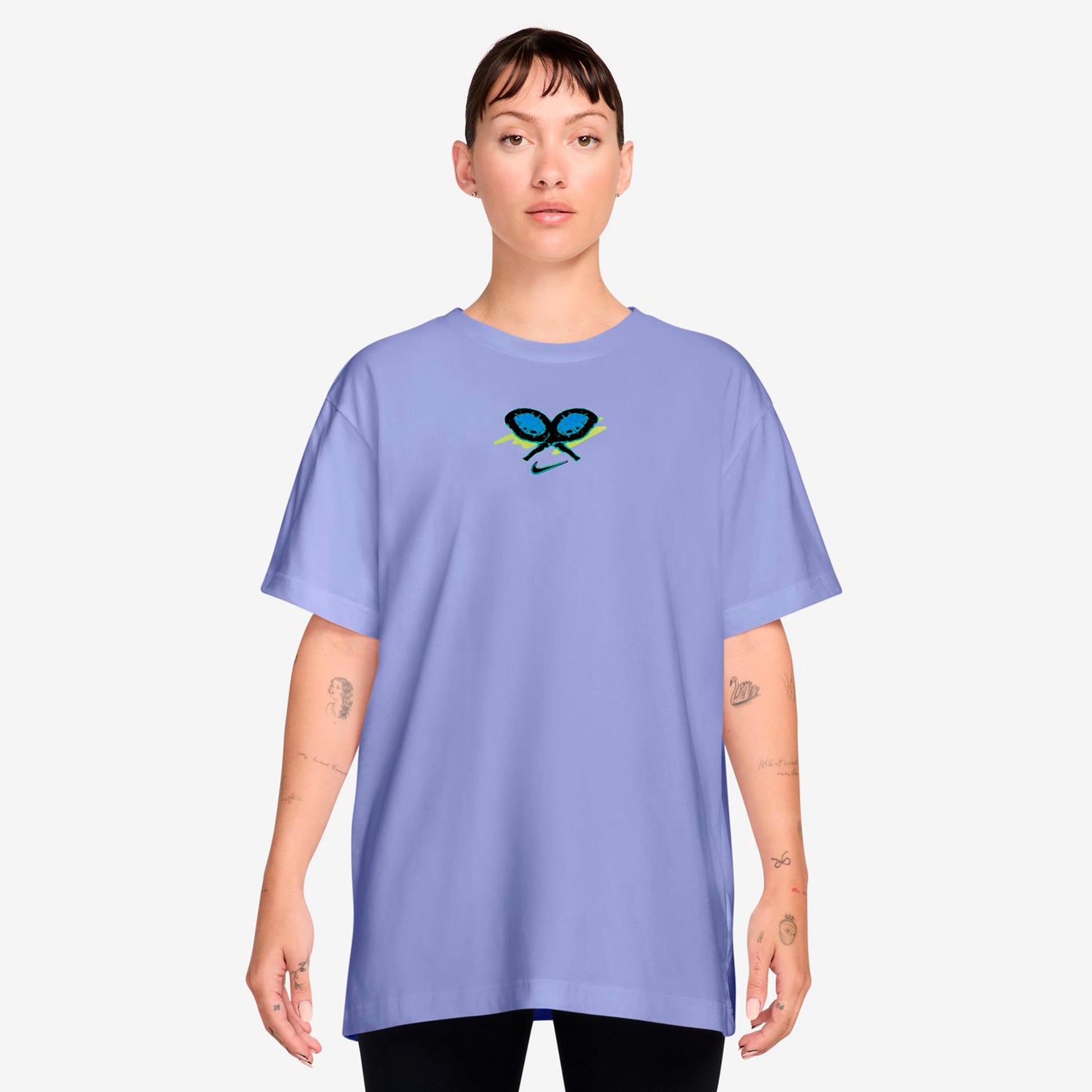 Nike Dri-Fit Slam Oversize T-shirt Damer-blågrå
