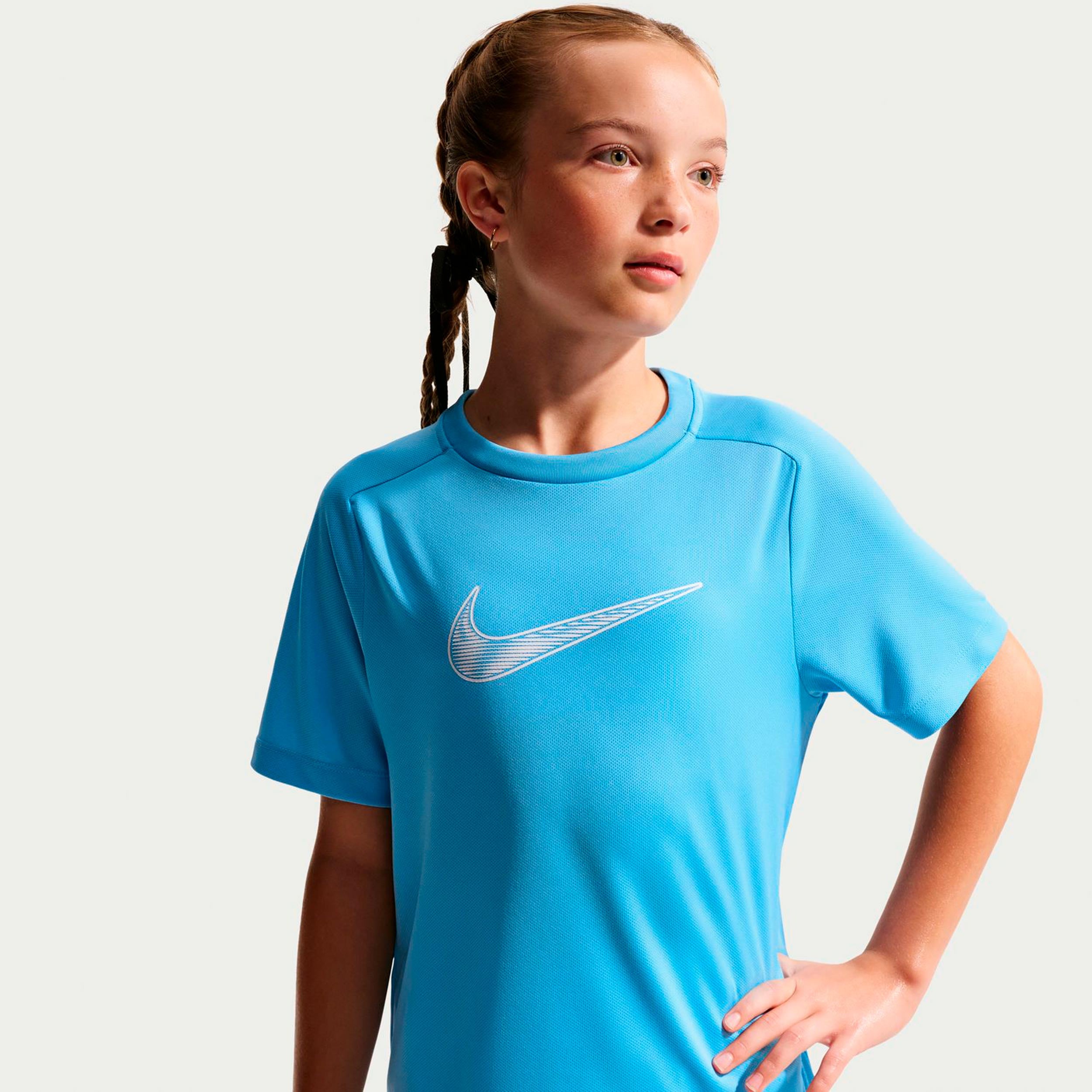Nike Dri-Fit Multi  T-shirt Barn - ljusblå, ljusblå