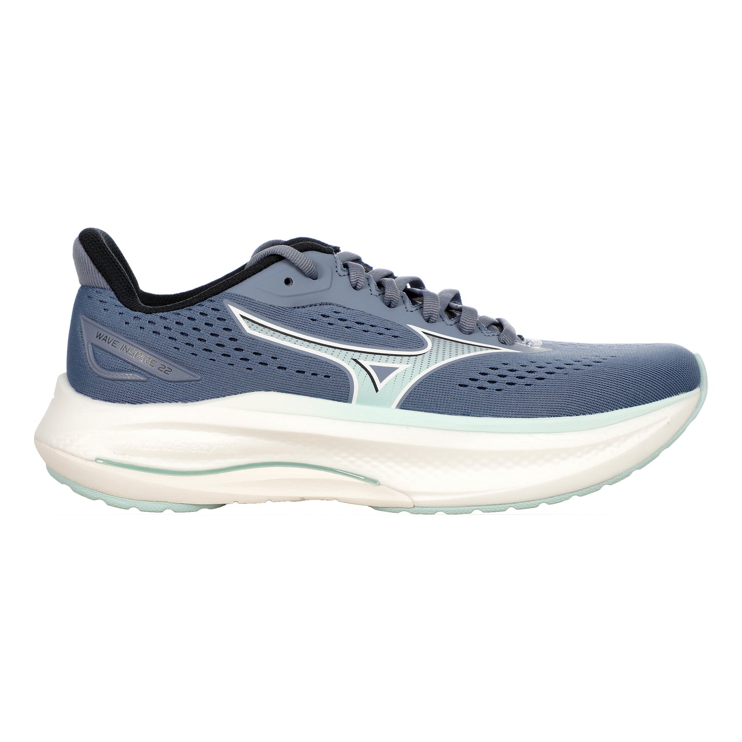Mizuno Wave Inspire 22  Stabilitetssko Damer - blågrå, mint