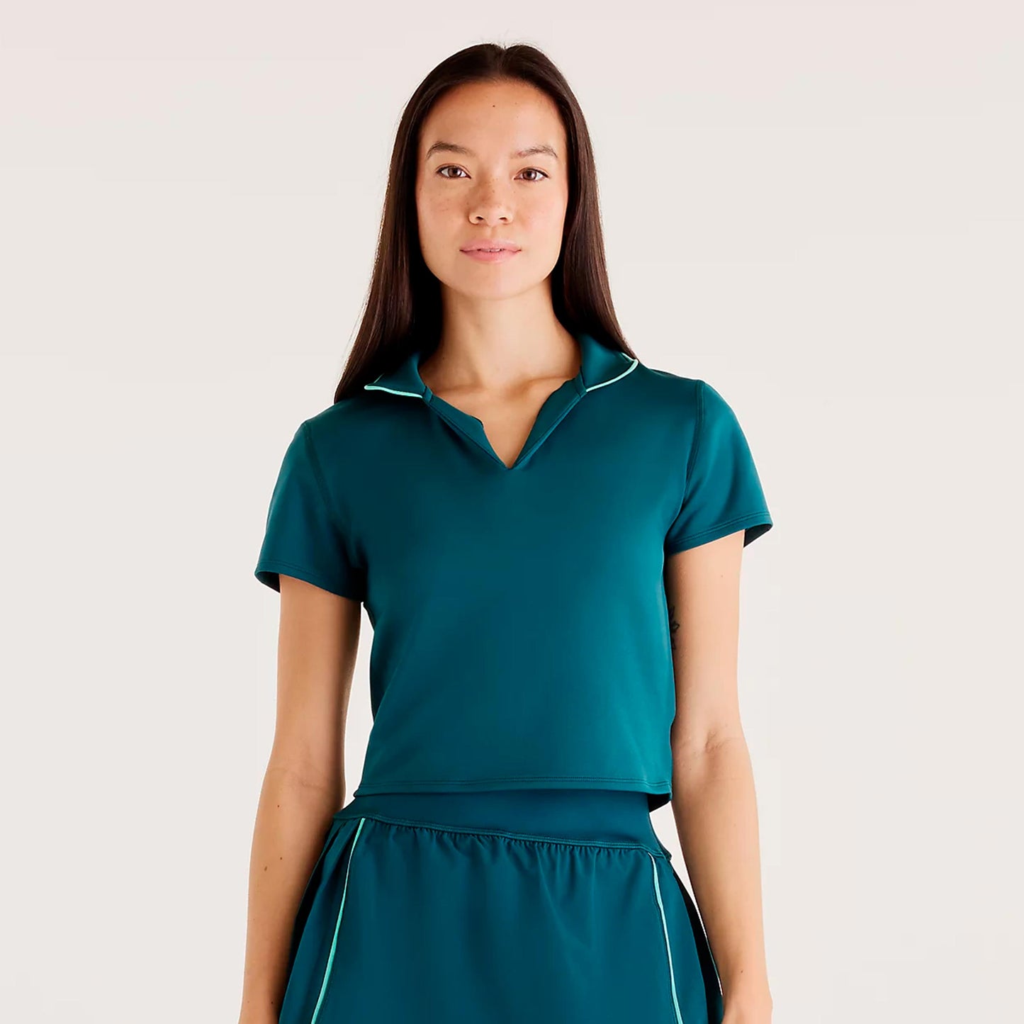 New Balance Tournament T-shirt Damer-petrol, vit
