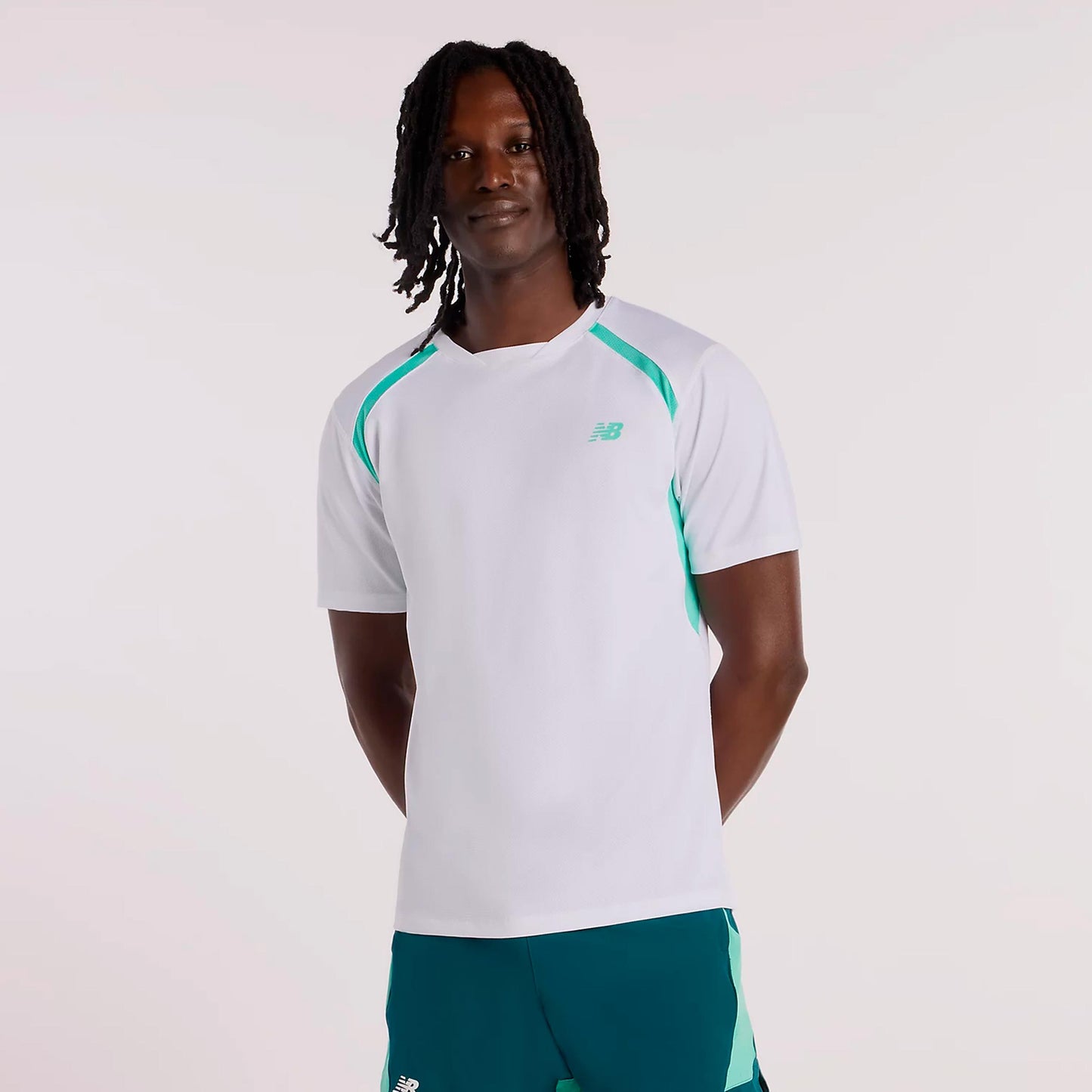 New Balance Tournament Novelty T-shirt Herrar-vit, grön