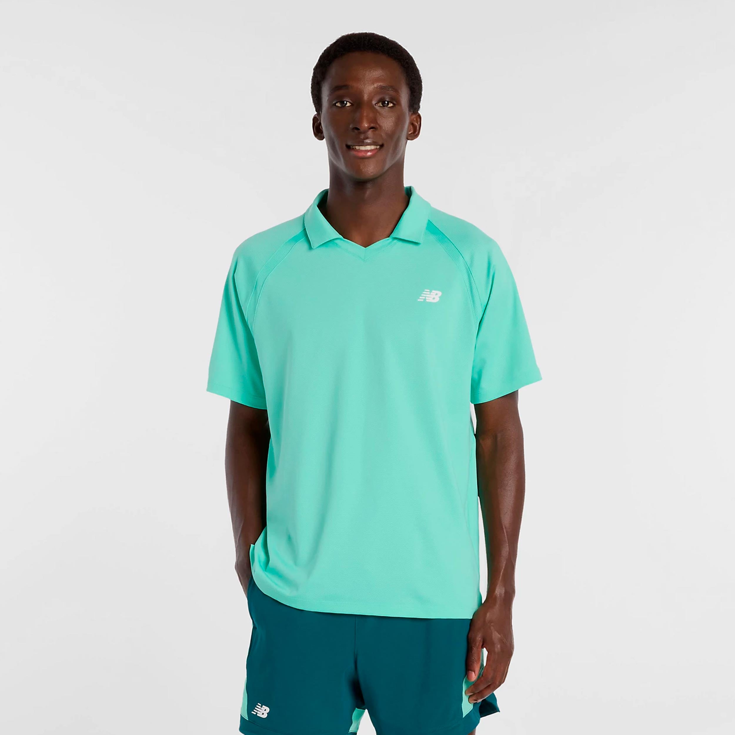 New Balance Tournament T-shirt Herrar-mint, vit