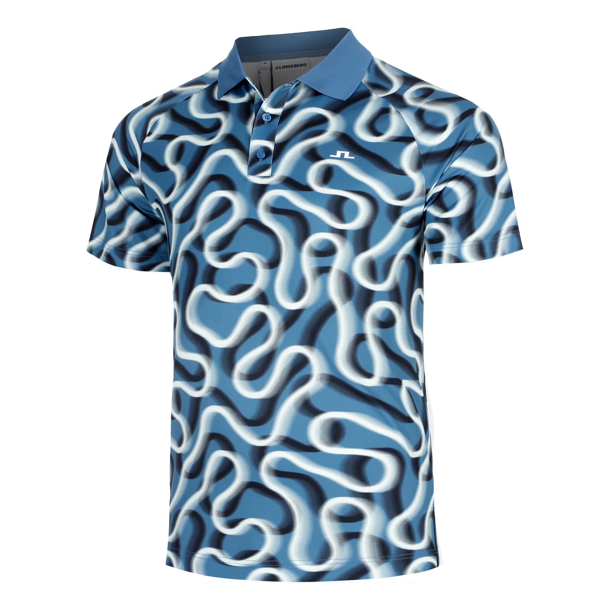 JLindeberg Paul Print  Polo Herrar-blå