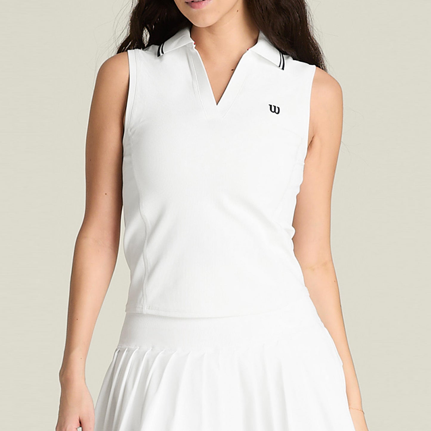 Wilson Rib Polo Damer-vit
