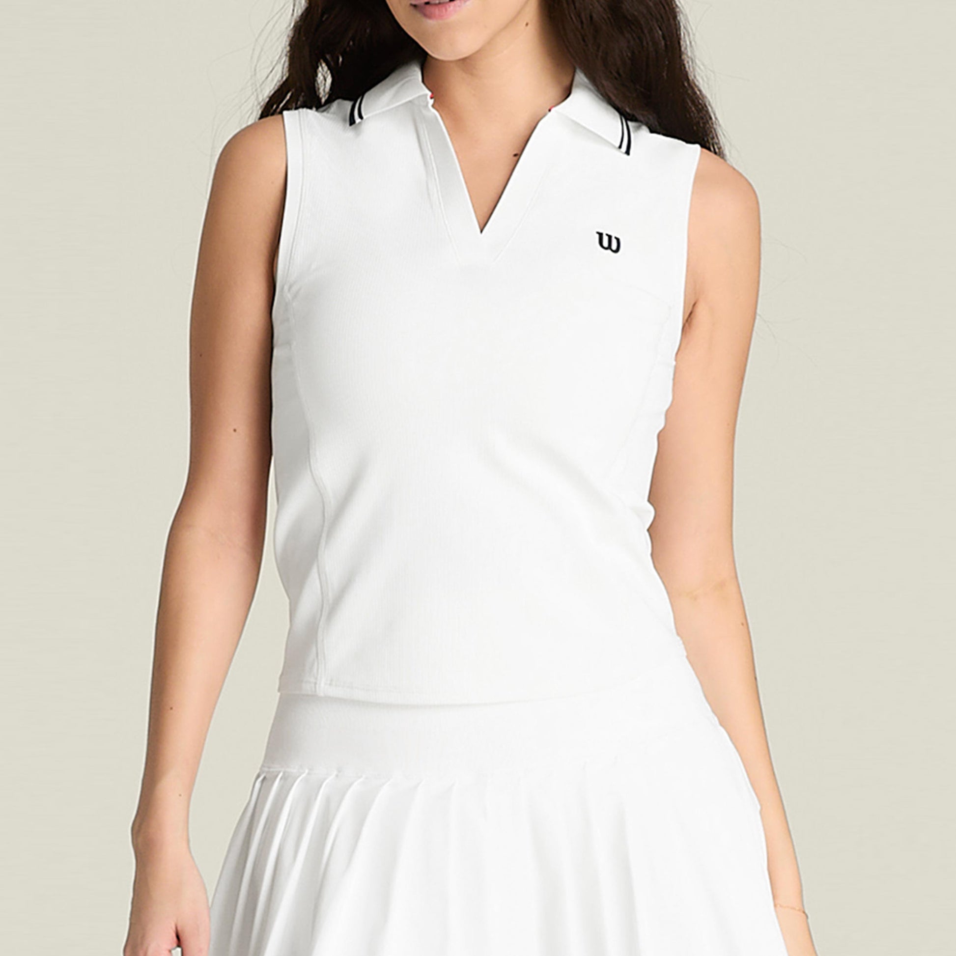 Wilson Rib Polo Damer-vit