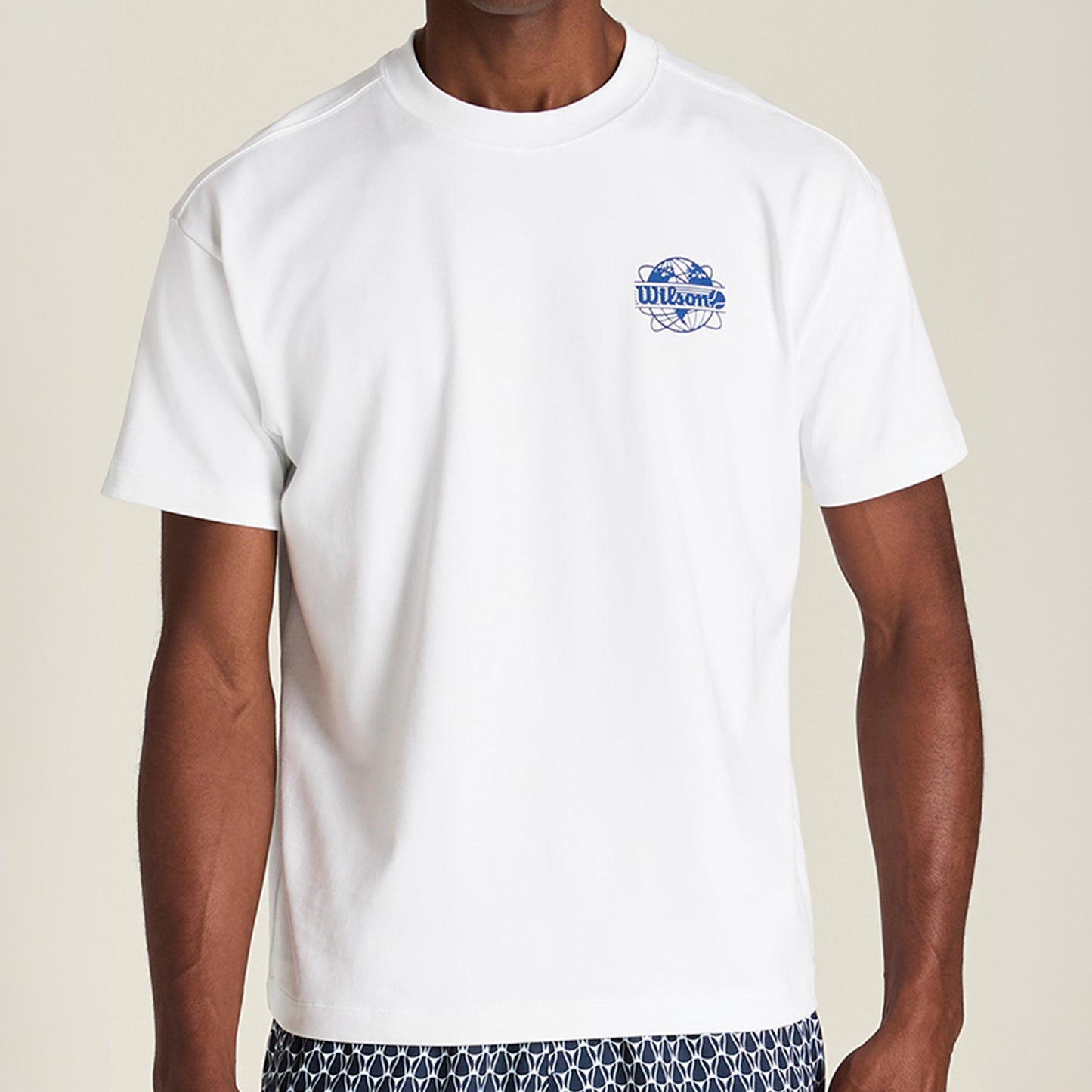 Wilson Wilson Classic T-shirt Herrar - vit, ljusblå