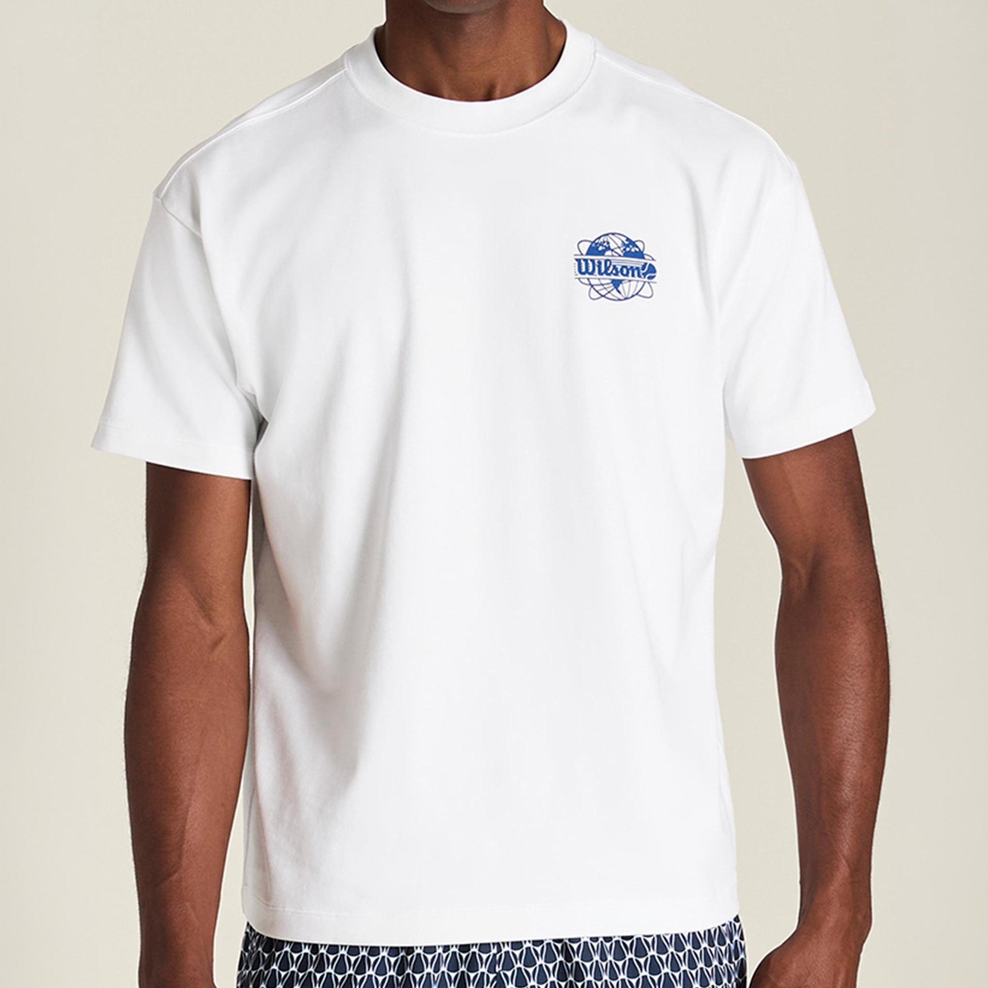 Wilson Wilson Classic T-shirt Herrar - vit, ljusblå