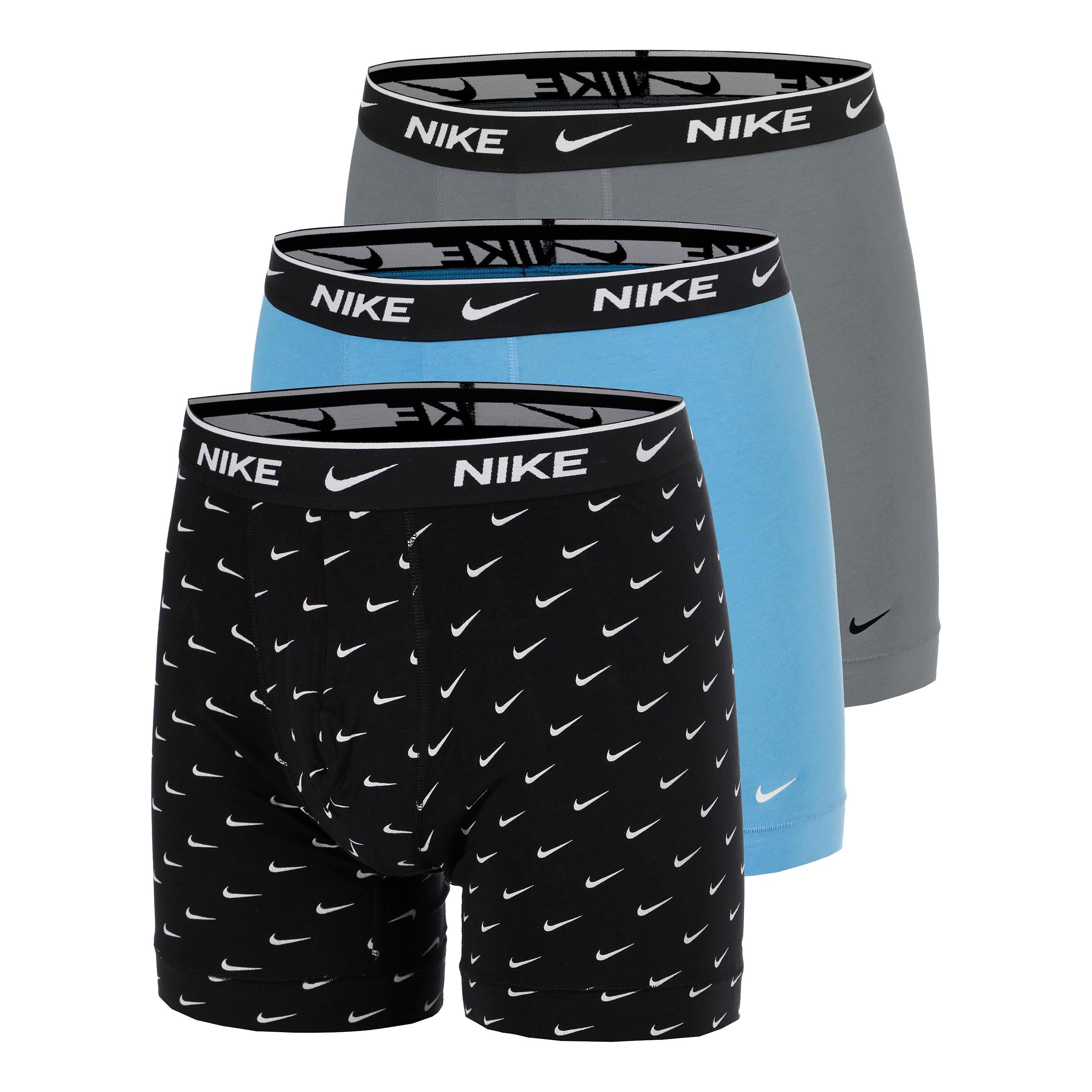 Nike Essential Cotton Stretch Boxershorts 3-pack Herrar - svart, grå