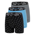 Essential Cotton Stretch Boxer Brief Boxershorts - 3-pack Herrar-svart, grå