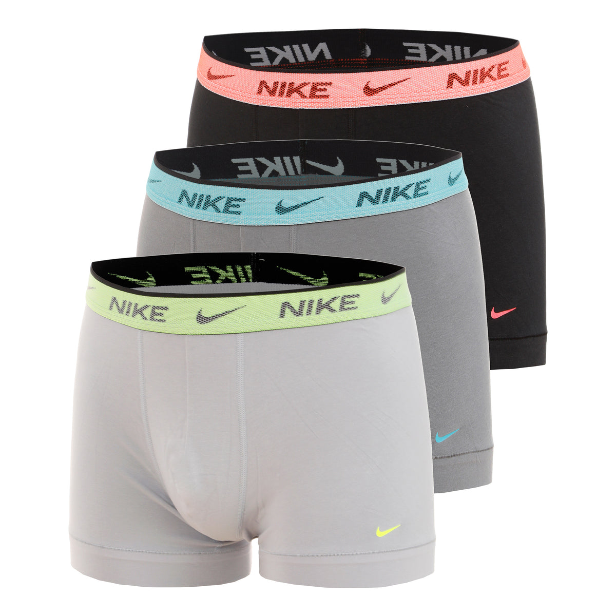 Nike Essential Cotton Stretch Trunk Boxershorts 3-pack Herrar - silver