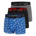 Essential Cotton Stretch Trunk Boxershorts 3-pack Herrar - ljusblå