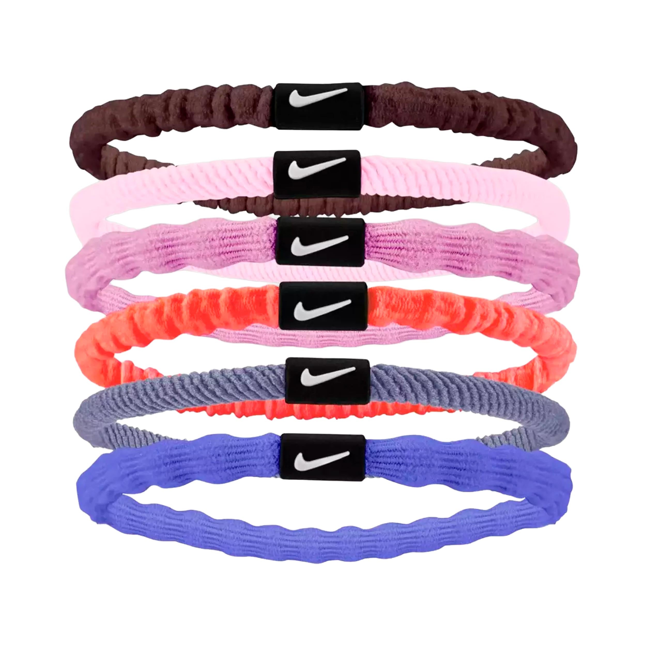 Nike Flex Hair Tie Hårband 6-pack Unisex - rosa, vit