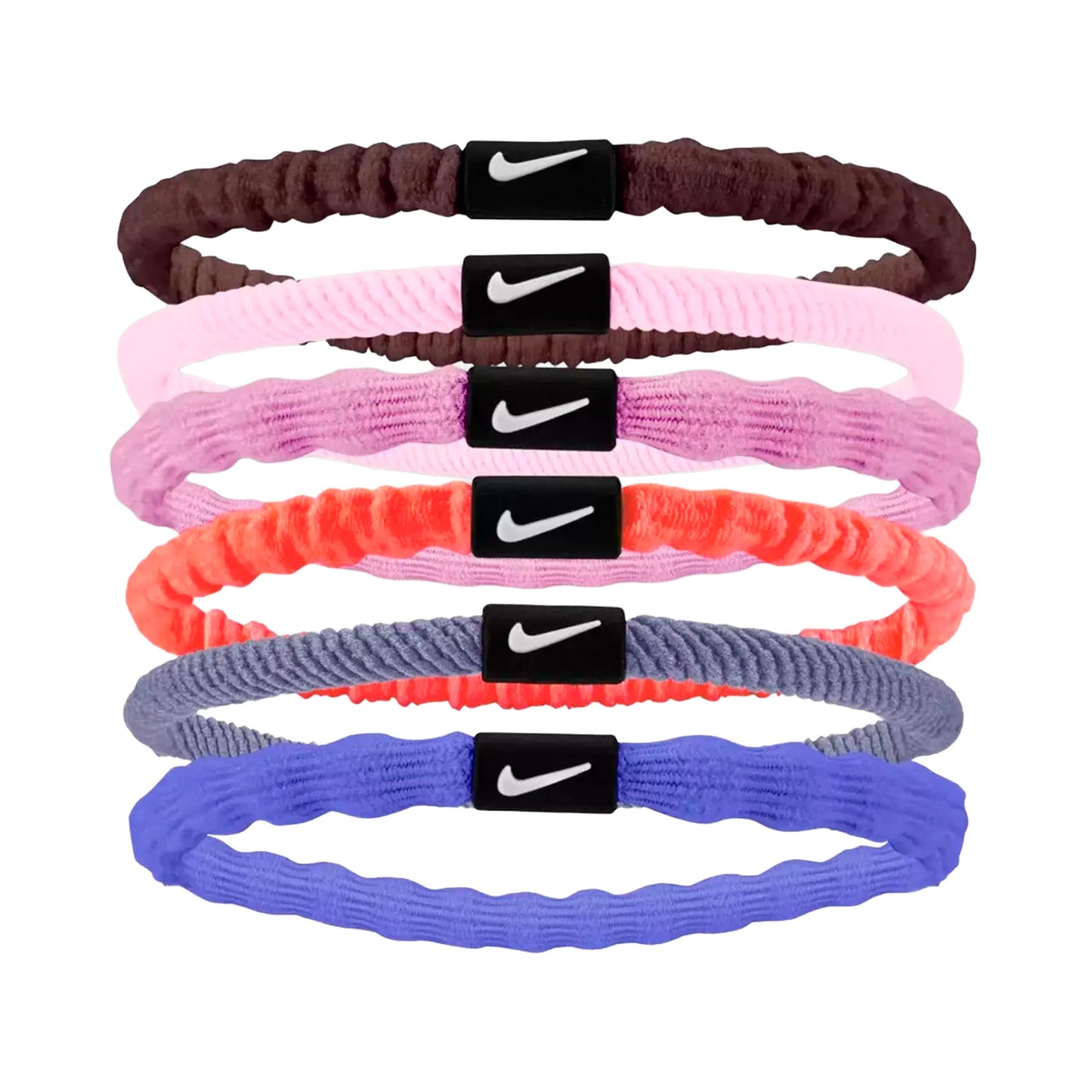 Nike Flex Hair Tie Hårband 6-pack Unisex - rosa, vit