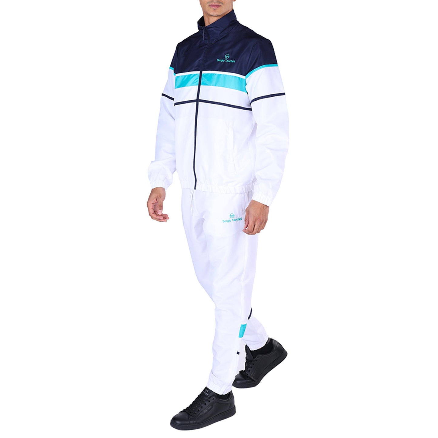 Sergio Tacchini Scorpione Träningsoverall Herrar - vit, mörkblå