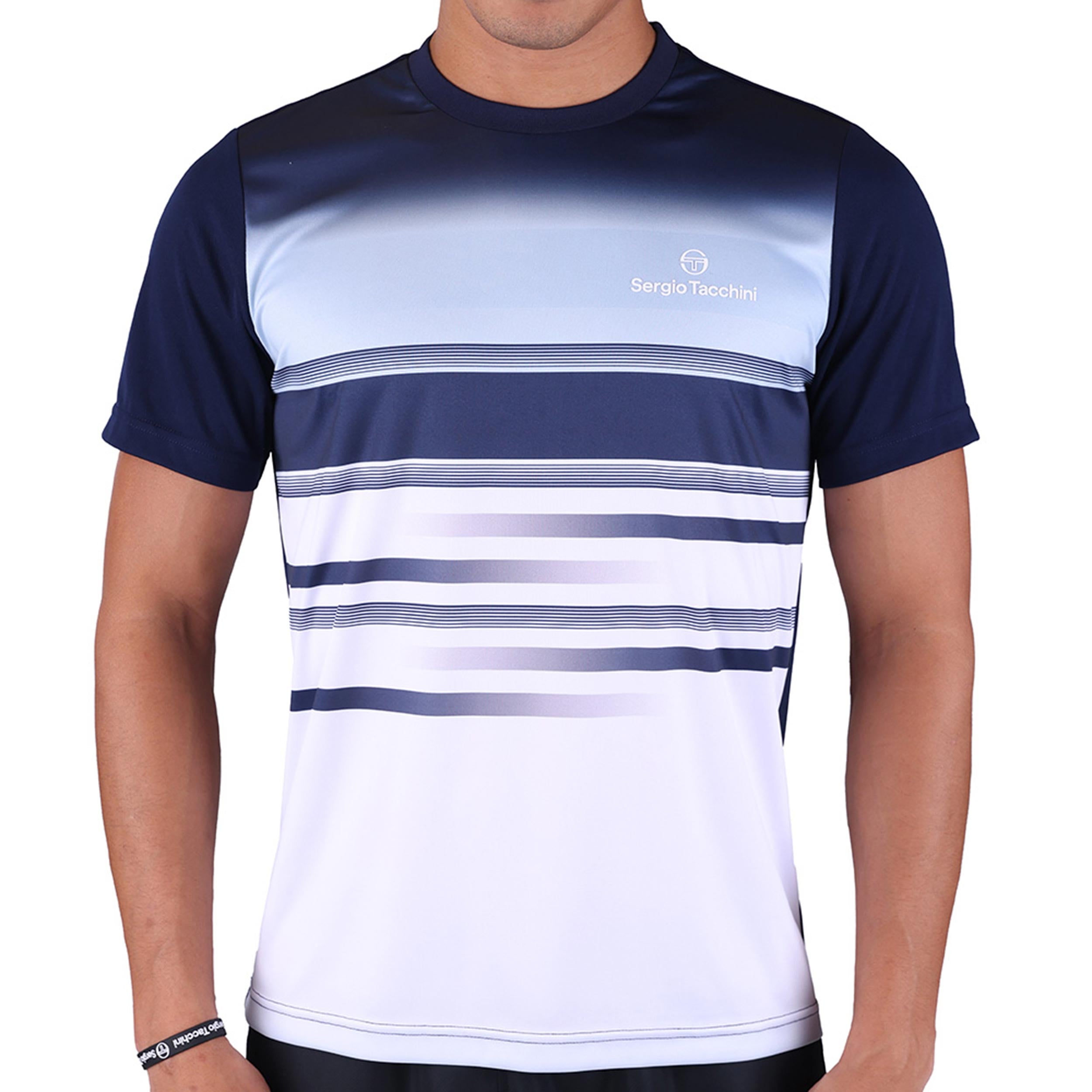Sergio Tacchini Segnali PL  T-shirt Herrar - mörkblå, vit