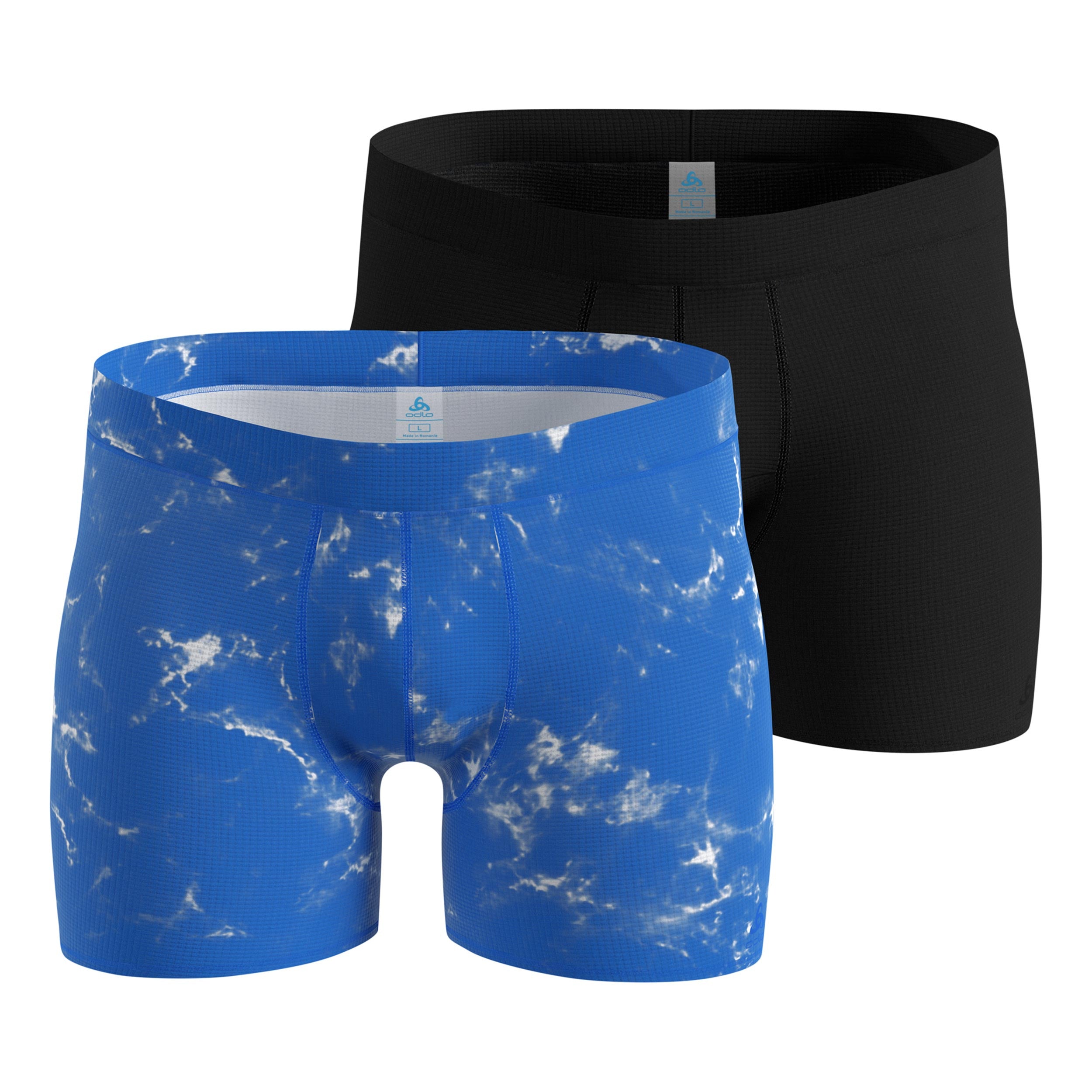 Odlo Active Light Graphic 2 pack Boxershorts Herrar-blå, svart