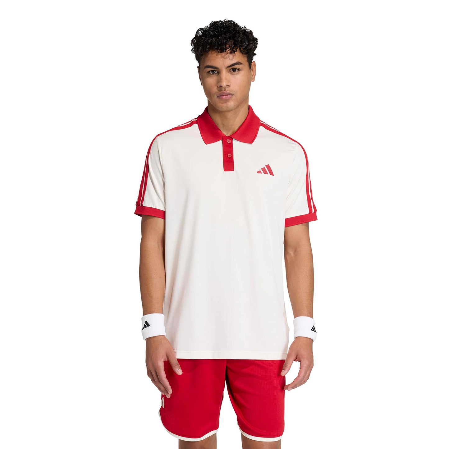 adidas Classics Polo Herrar - beige, röd