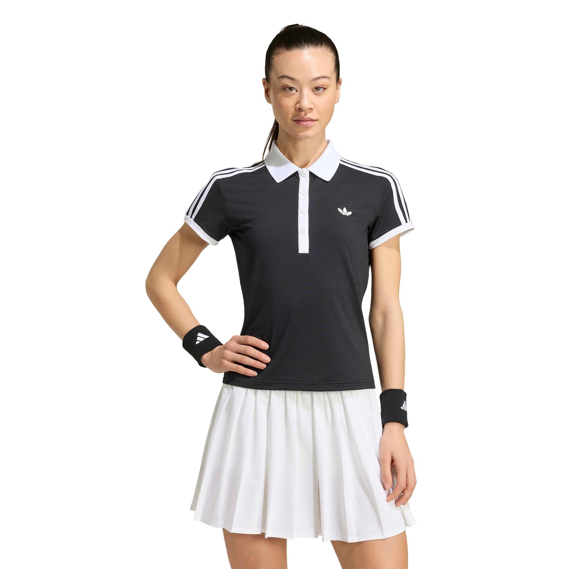 adidas Classics Polo Damer - svart, vit