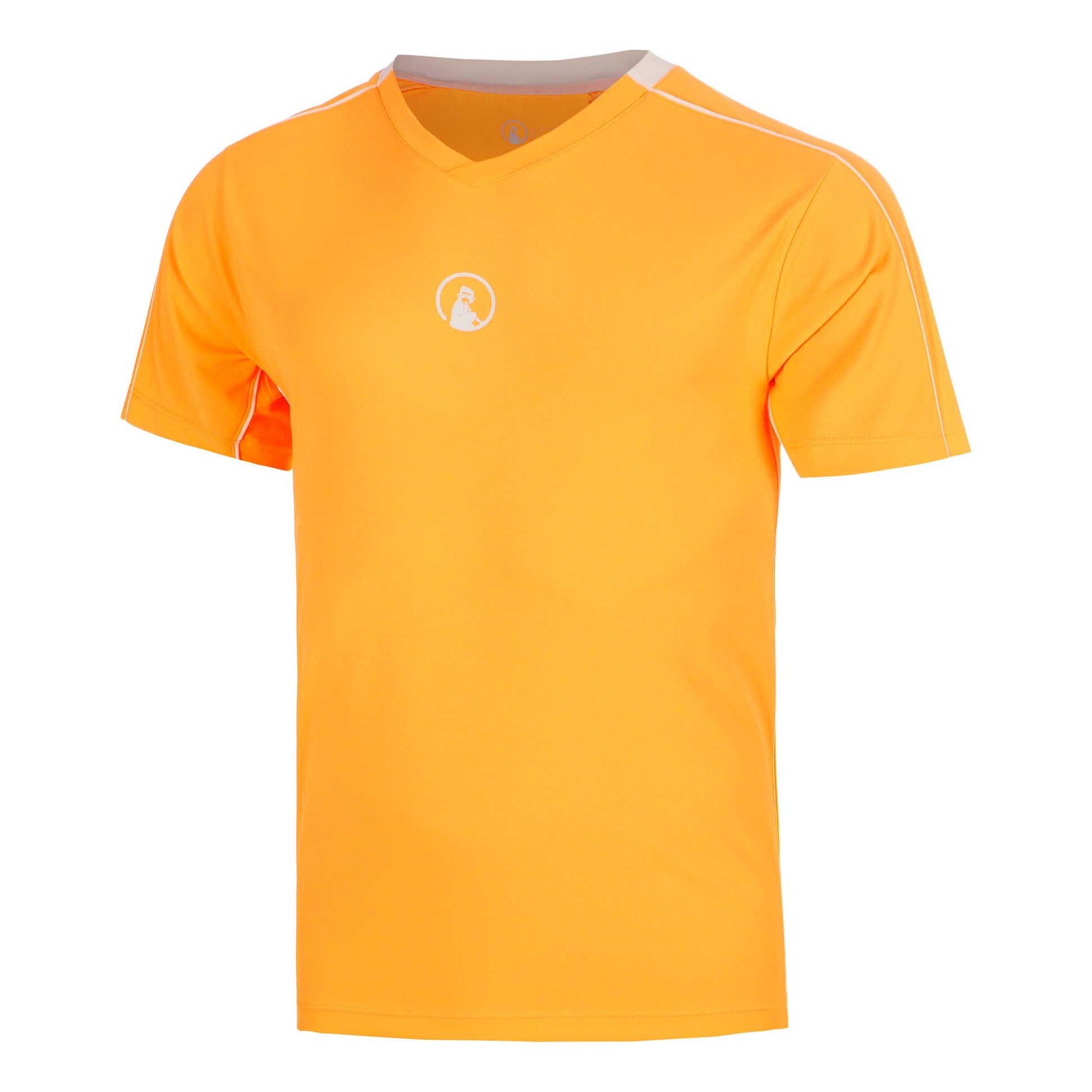 Quiet Please Glow Topspin V-Neck T-shirt Herrar - orange