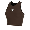 Memories Rib Crop Linne Damer - brun
