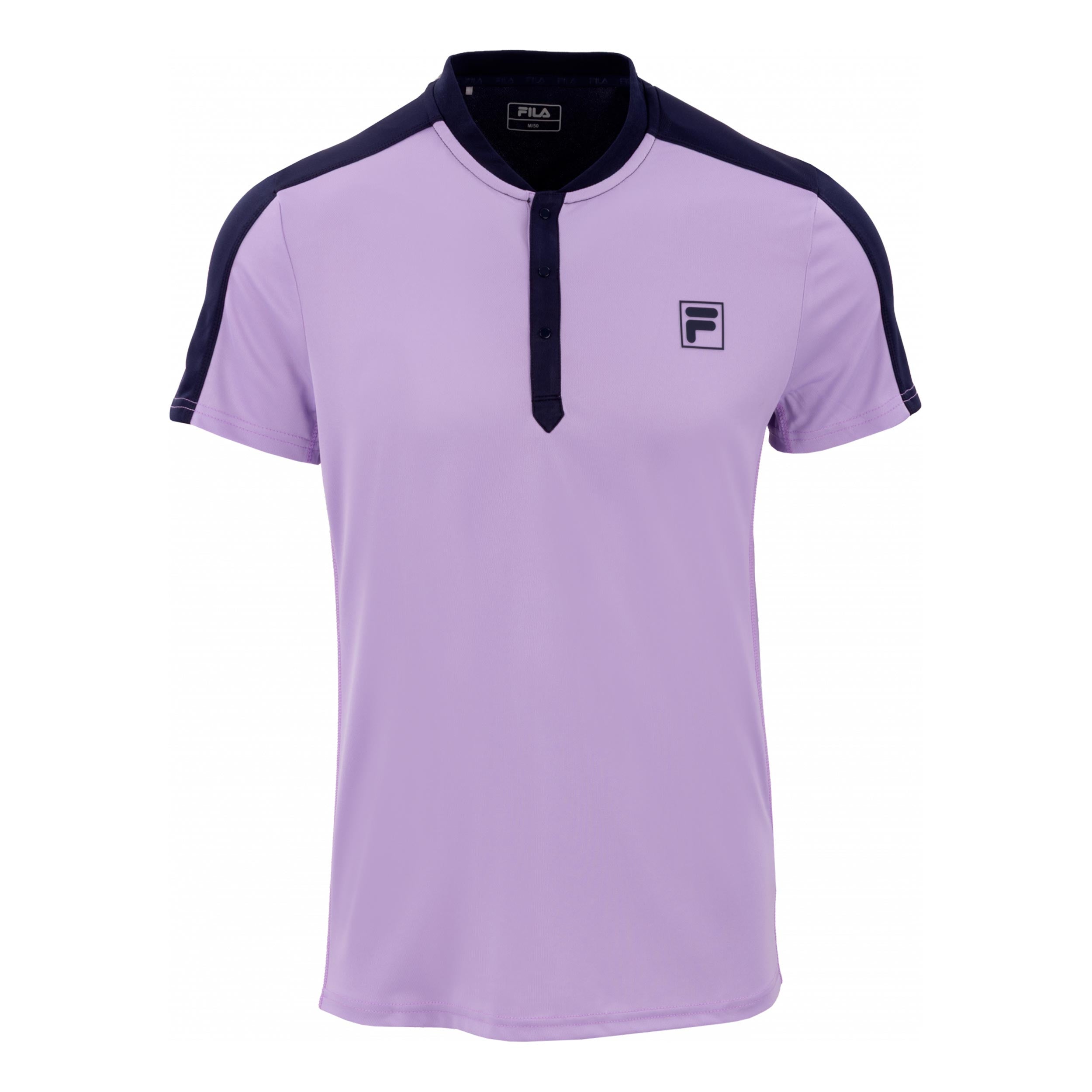 Fila Henley Taavi T-shirt Herrar - syrén, mörkblå