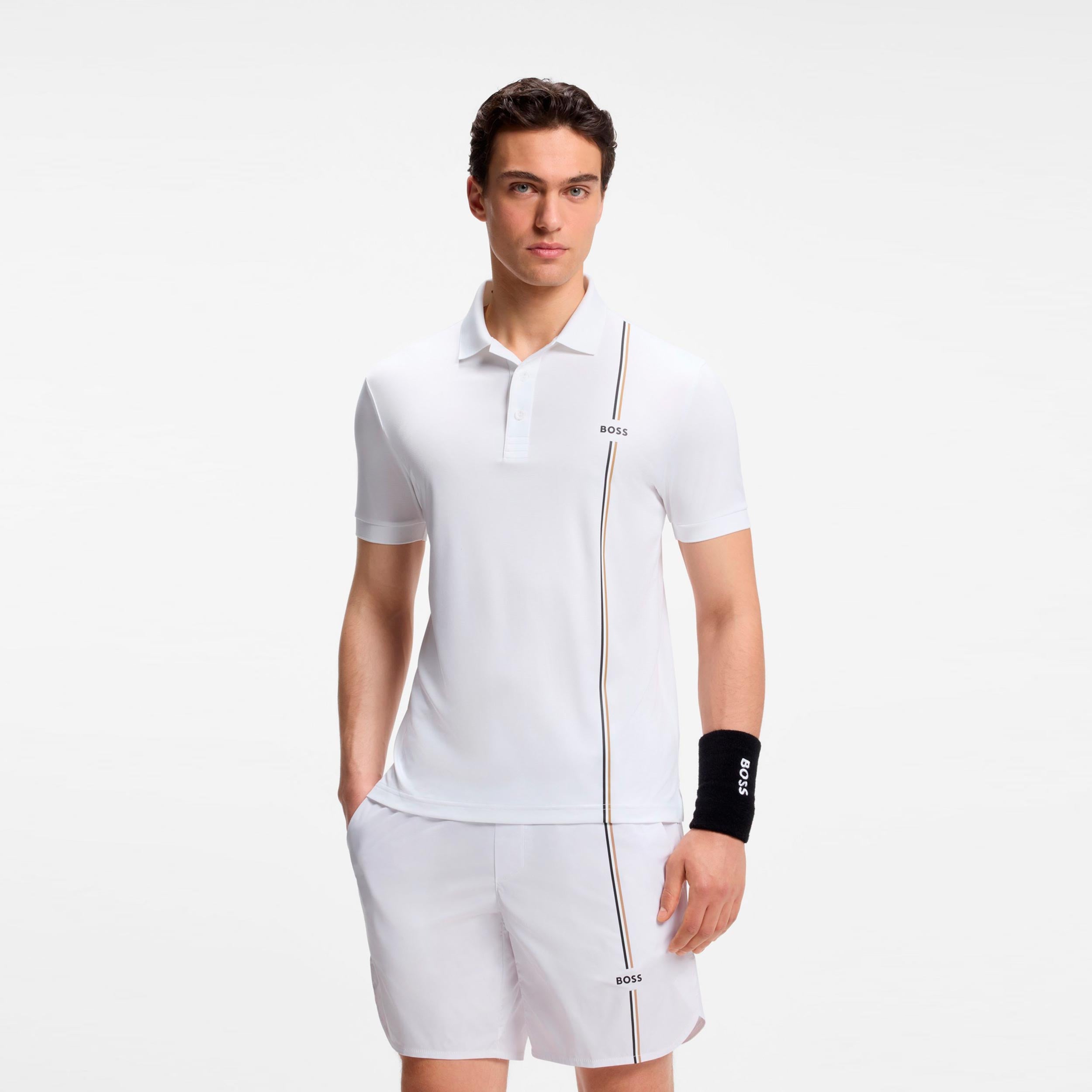 BOSS Game 3 Polo Herrar - vit