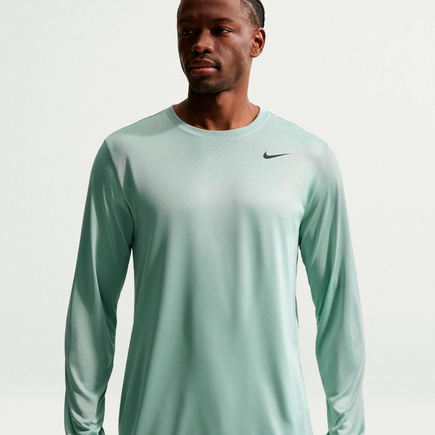 Nike Dri-Fit Långärmat Herrar - grågrön, svart