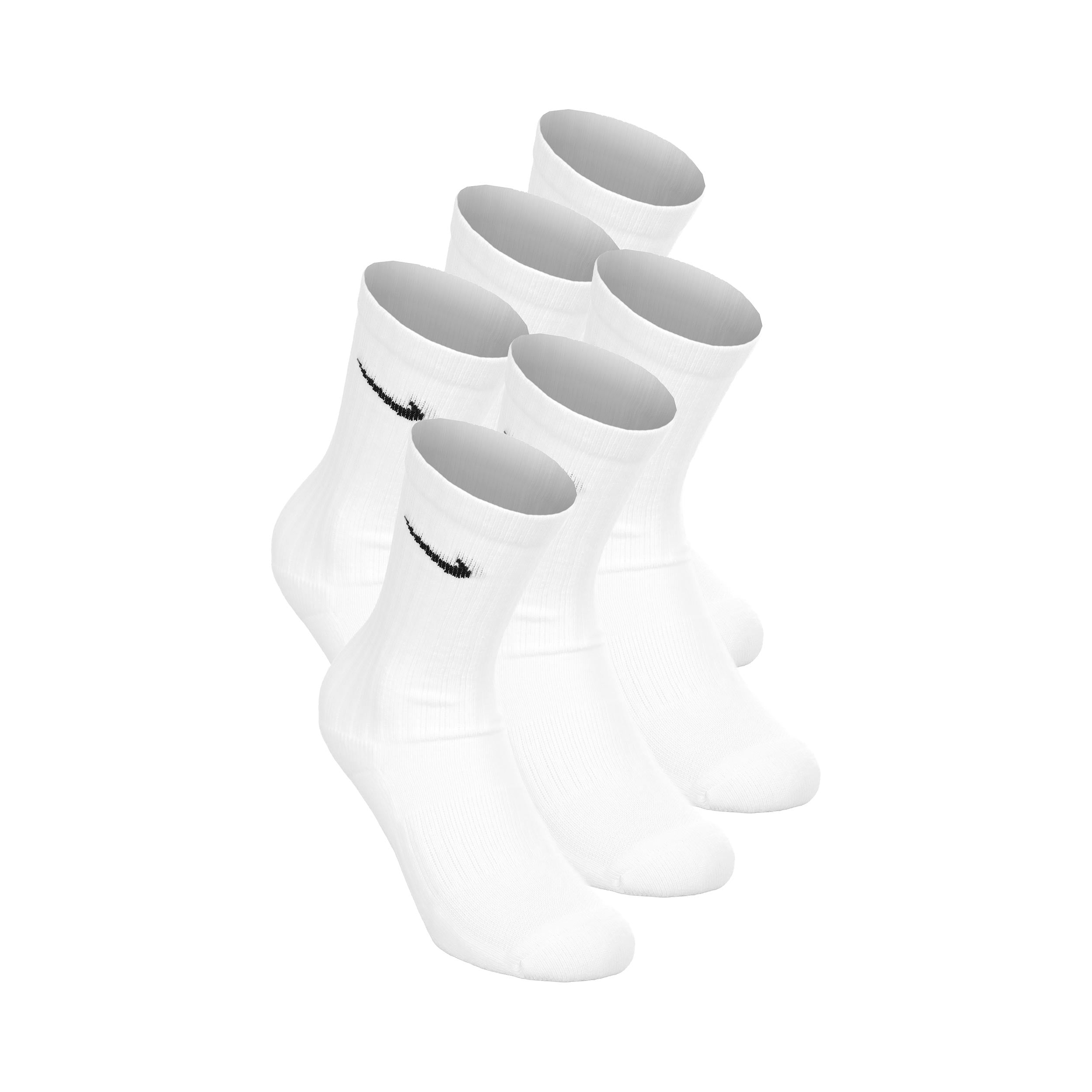 Nike Everyday Crew Tennisstrumpor 6-pack Barn - vit, svart