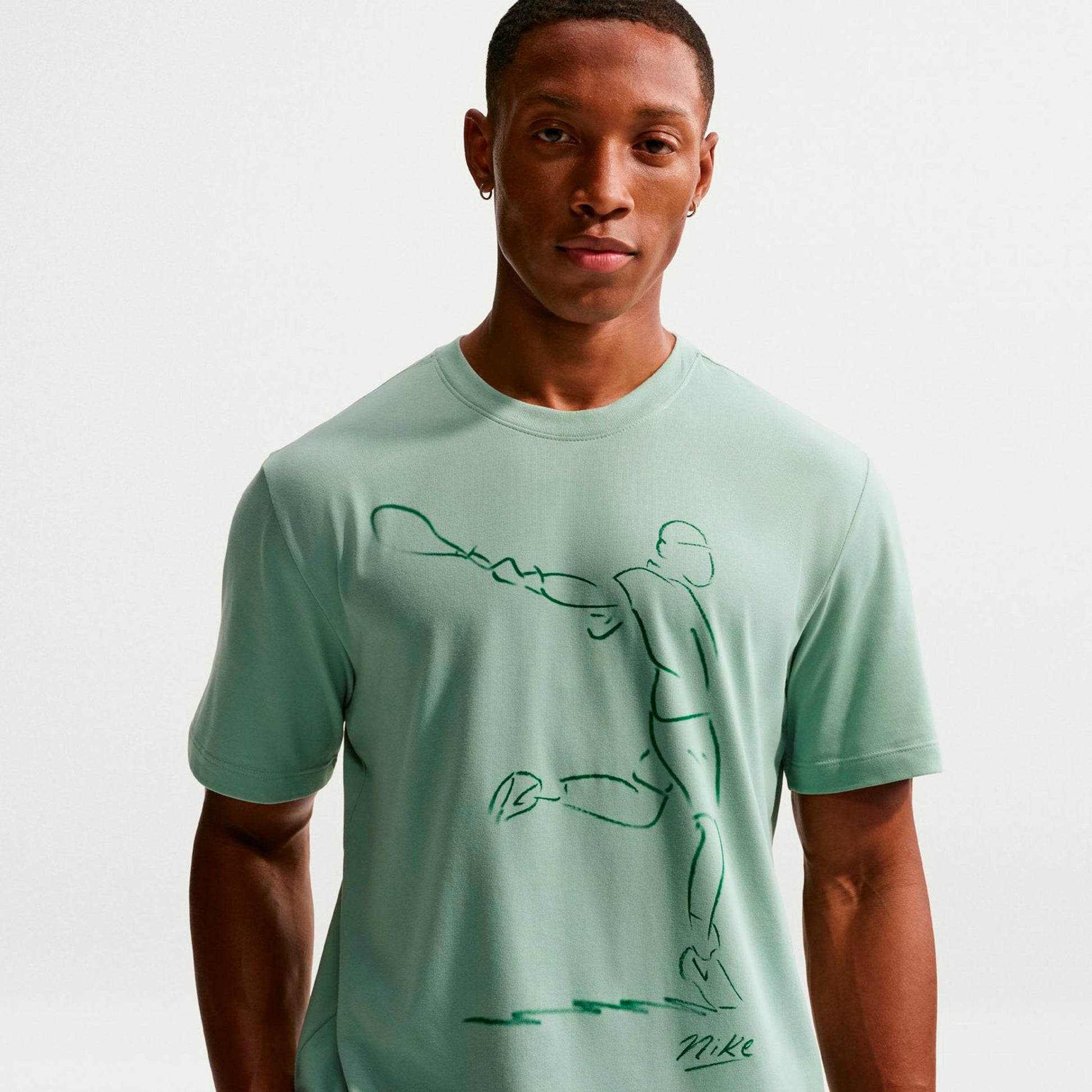 Nike Court Dri-Fit T-shirt Herrar - grågrön