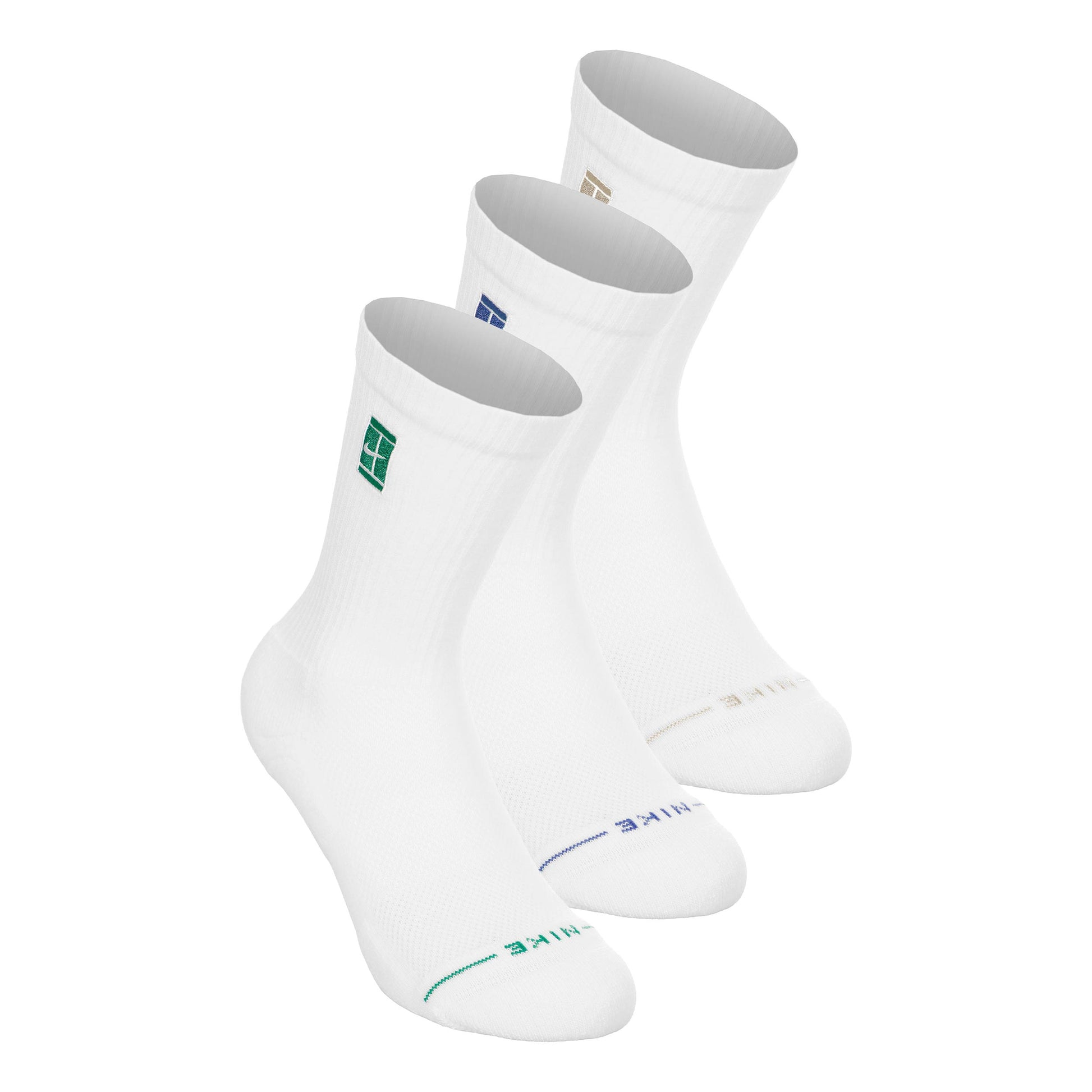 Nike Crew Tennisstrumpor 3-pack Unisex - vit, blå
