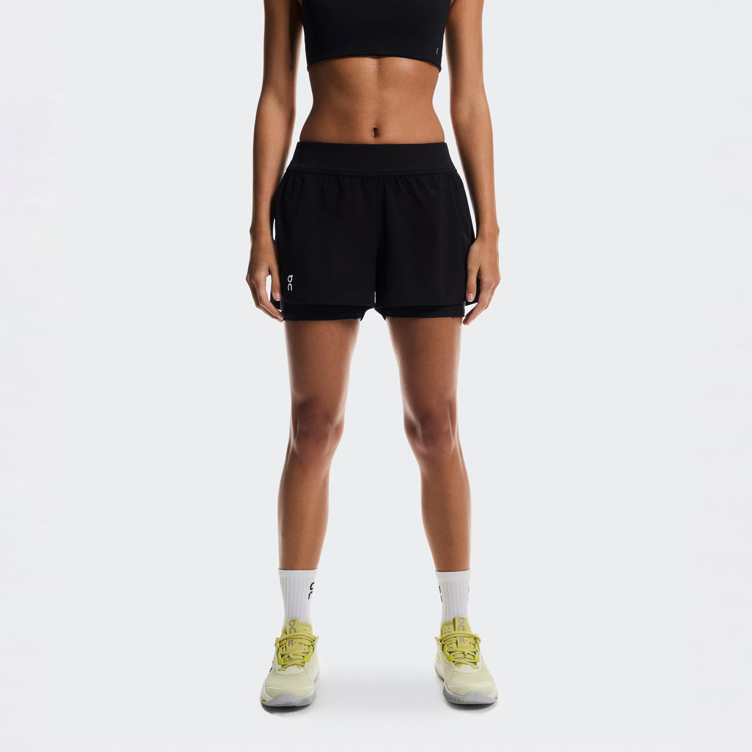 On 3" Court Shorts 2-in-1 Shorts Damer - svart