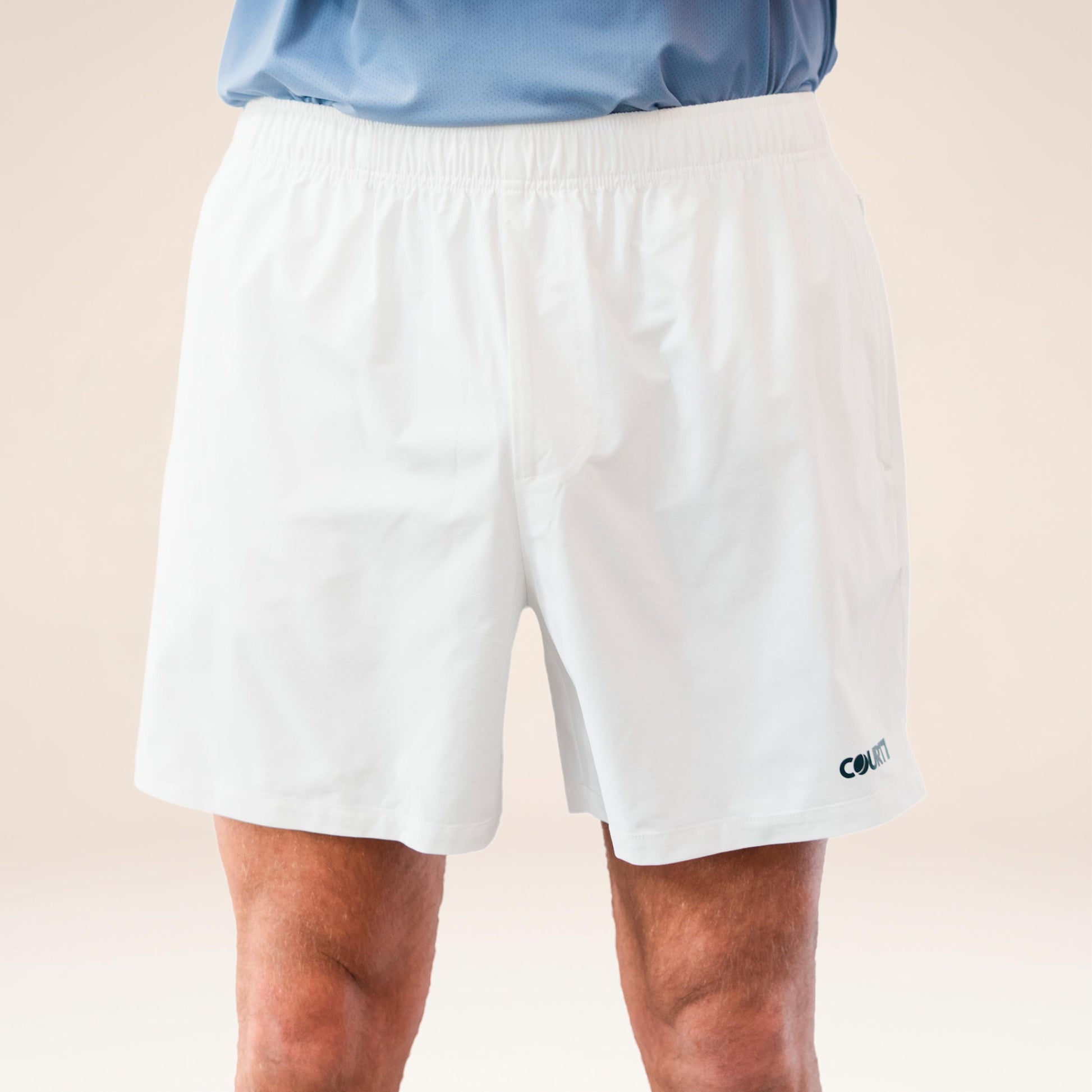 COURT7 Dual Pocket 5in Shorts Herrar - offwhite