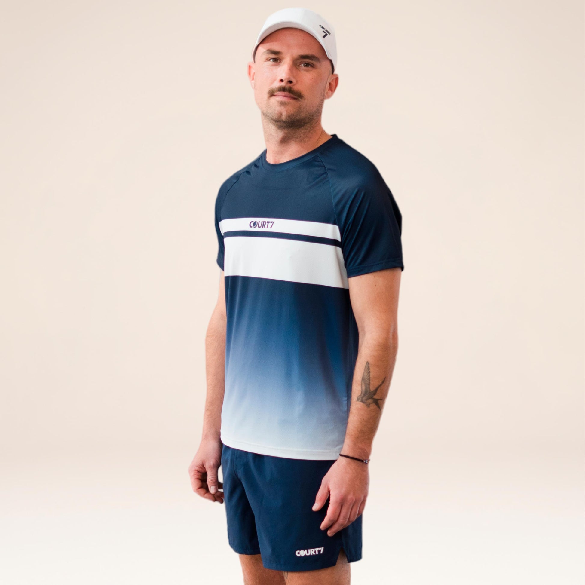 COURT7 Performance Gradient Stripe T-shirt Herrar - blå