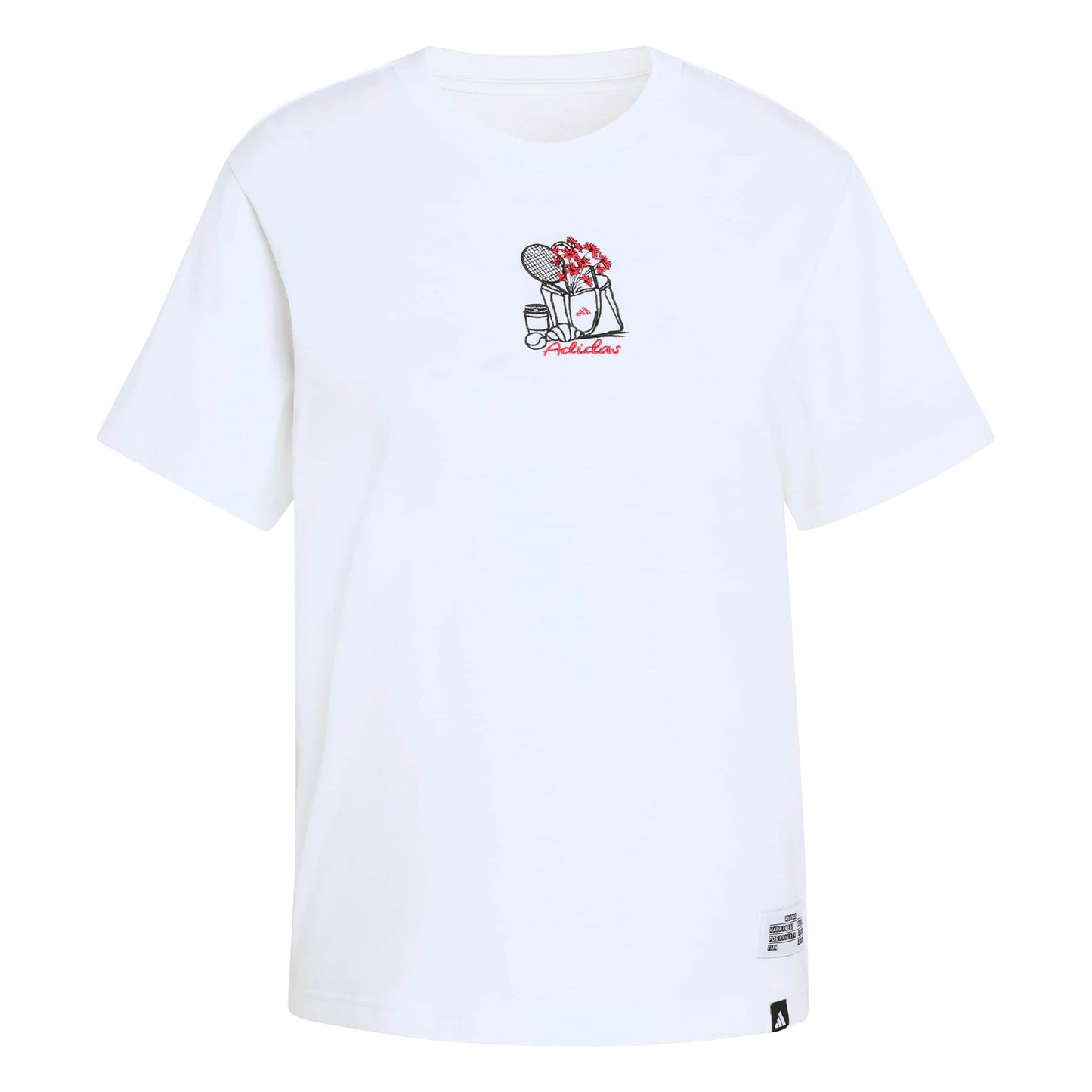 adidas MINI Embroidery Graphic T-shirt Damer - vit, flerfärgad
