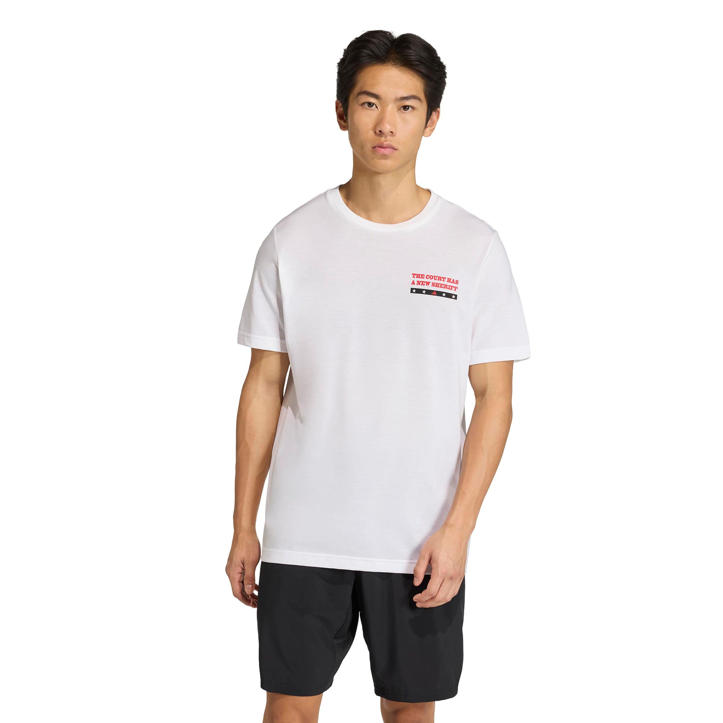 adidas Padel Wanted Graphic T-shirt Herrar - vit, flerfärgad