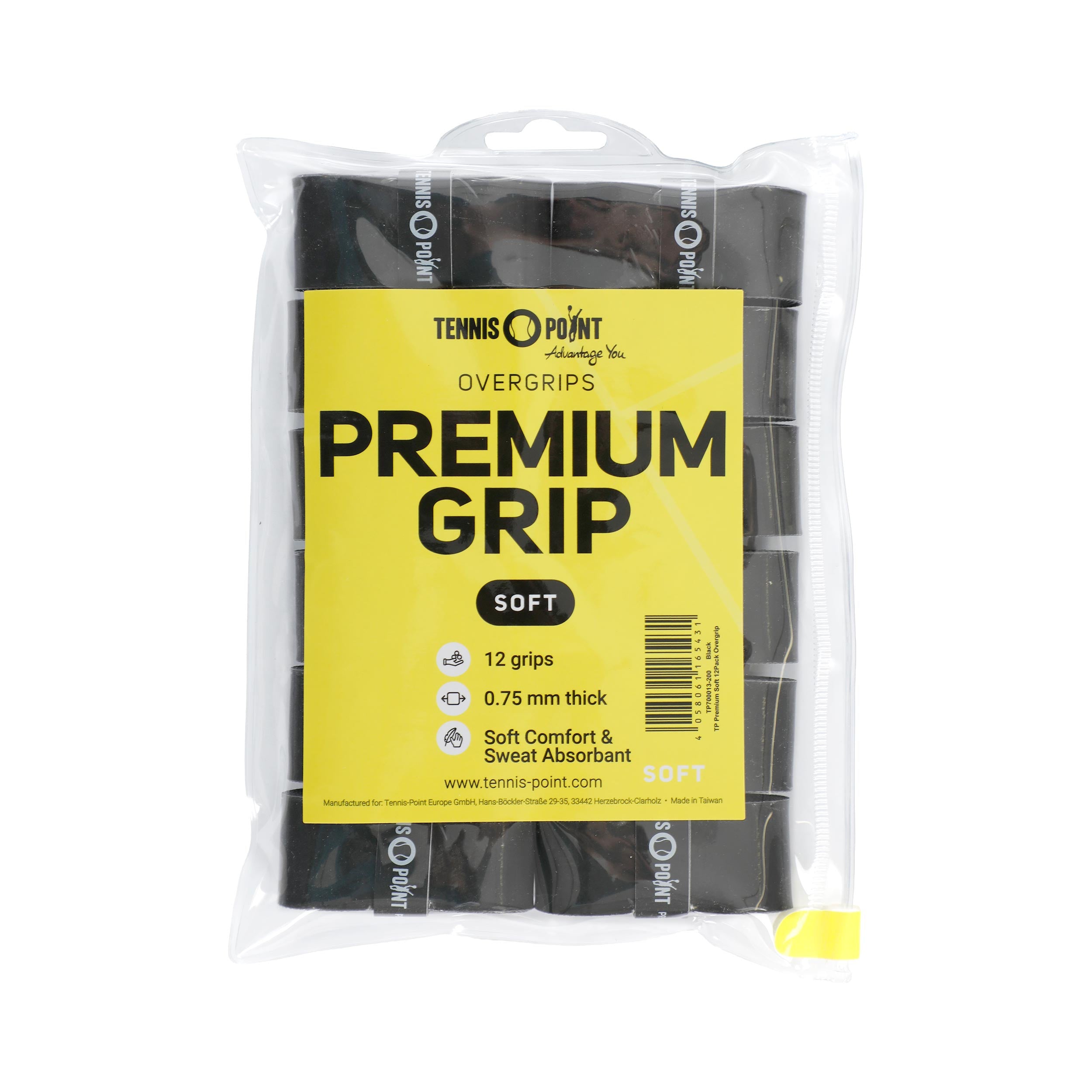 Tennis-Point Premium Soft 12-pack - svart