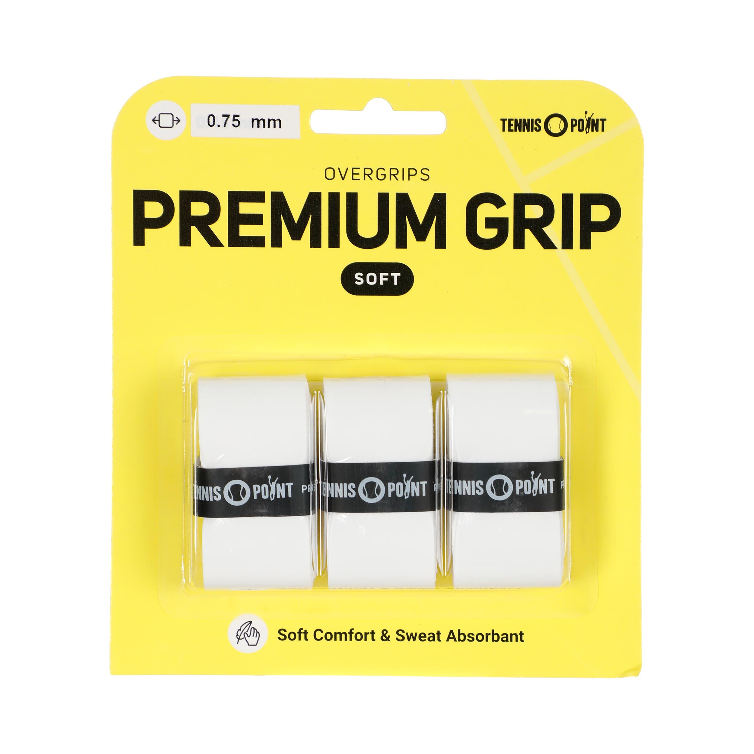 Tennis-Point Premium Soft 3-pack - vit
