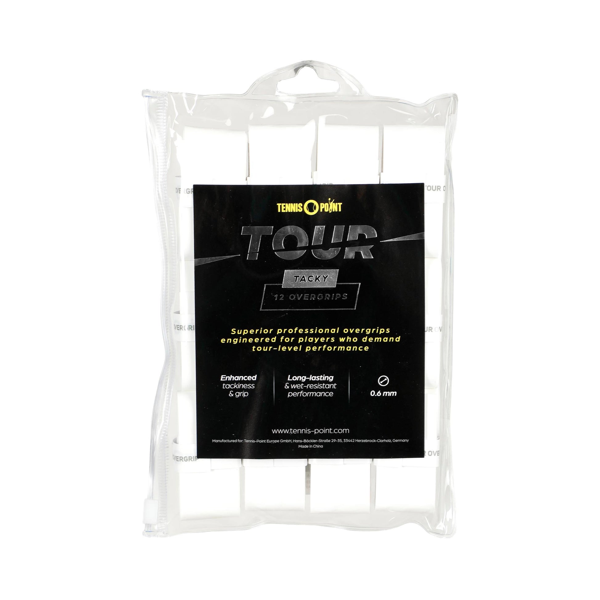 Tennis-Point Tour Tacky 12-pack - vit