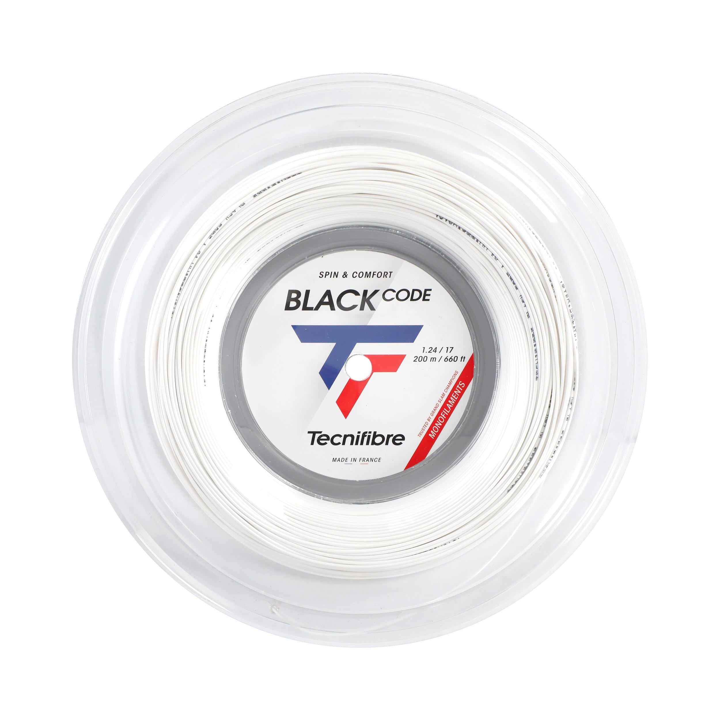 Tecnifibre Black Code Spezial Strängrulle 200m - vit
