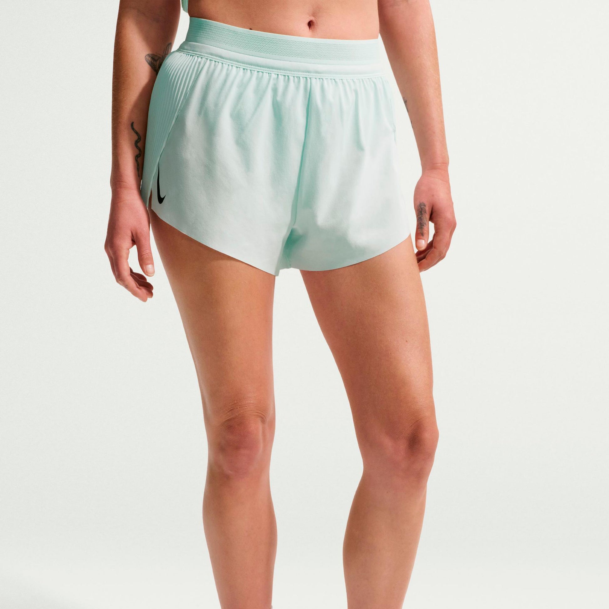 Nike AeroSwift Löparshorts Damer - mint, svart