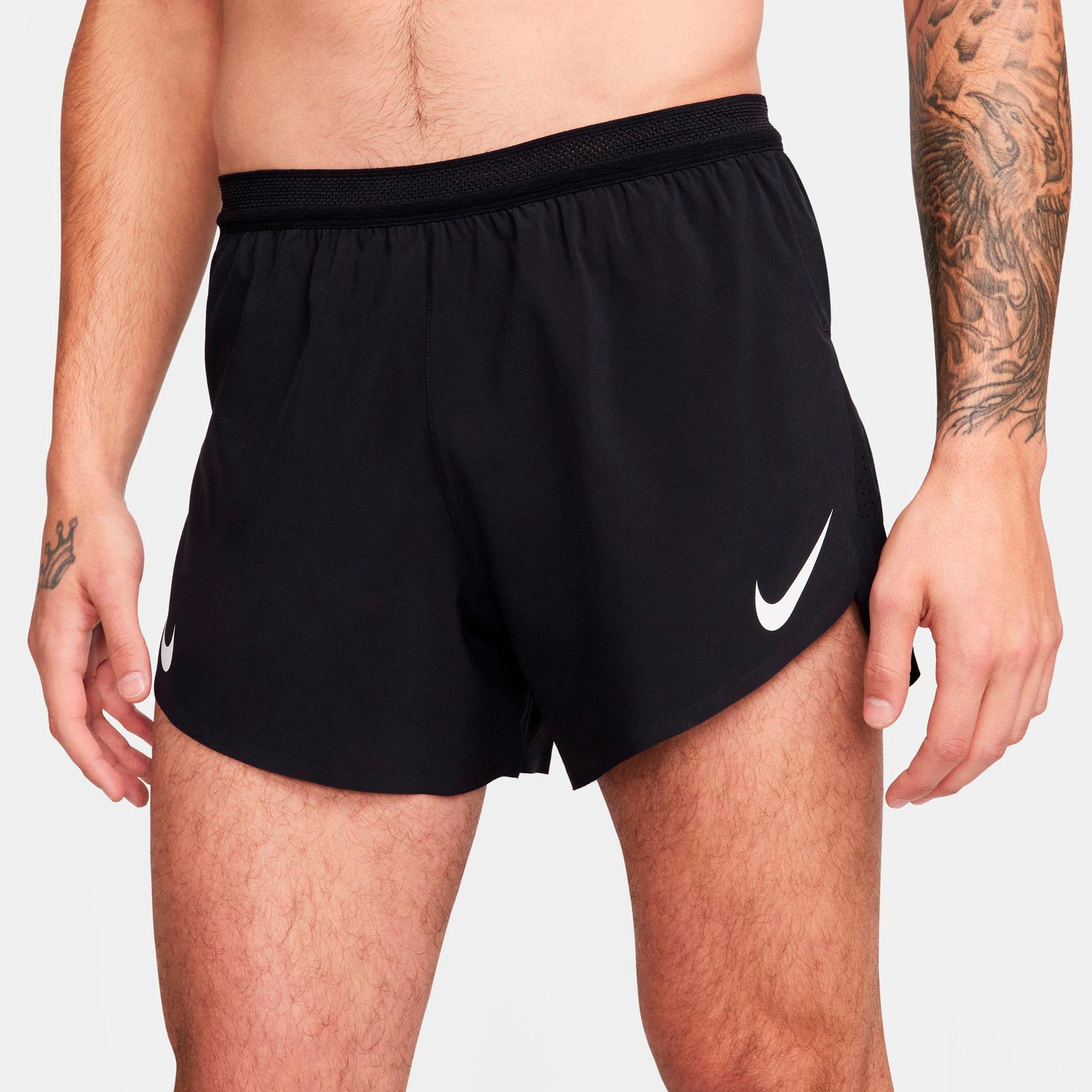 Nike AeroSwift Löparshorts Herrar - svart, vit