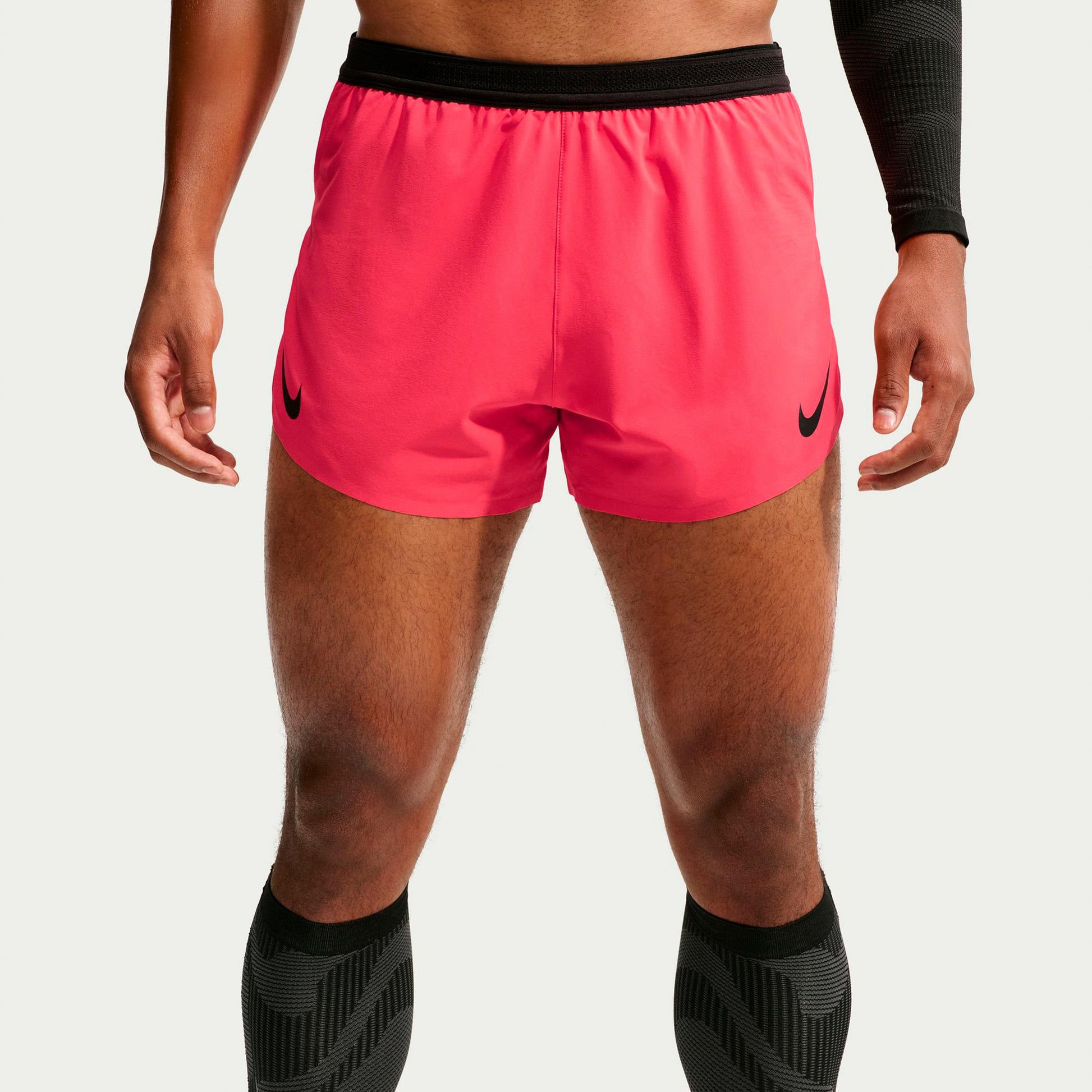 Nike AeroSwift  Löparshorts Herrar - röd, svart