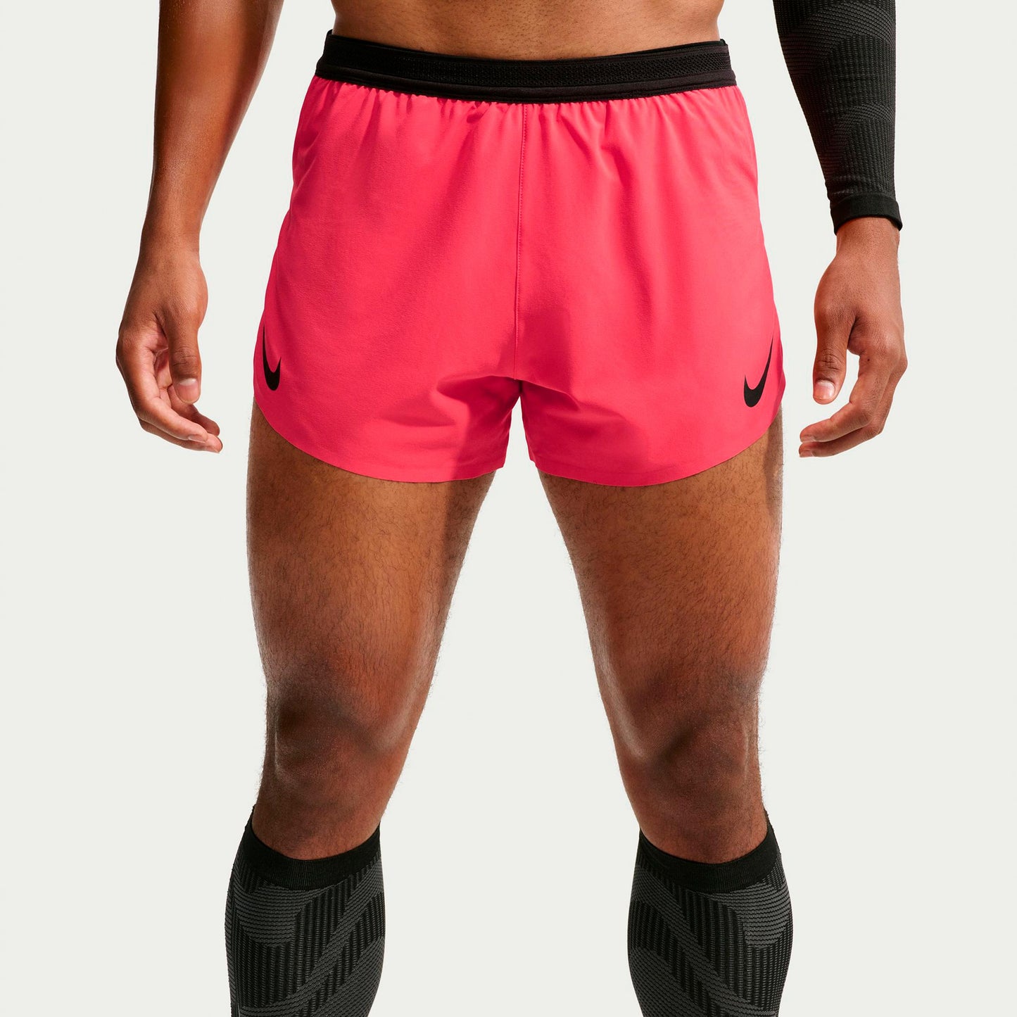 Nike AeroSwift  Löparshorts Herrar - röd, svart