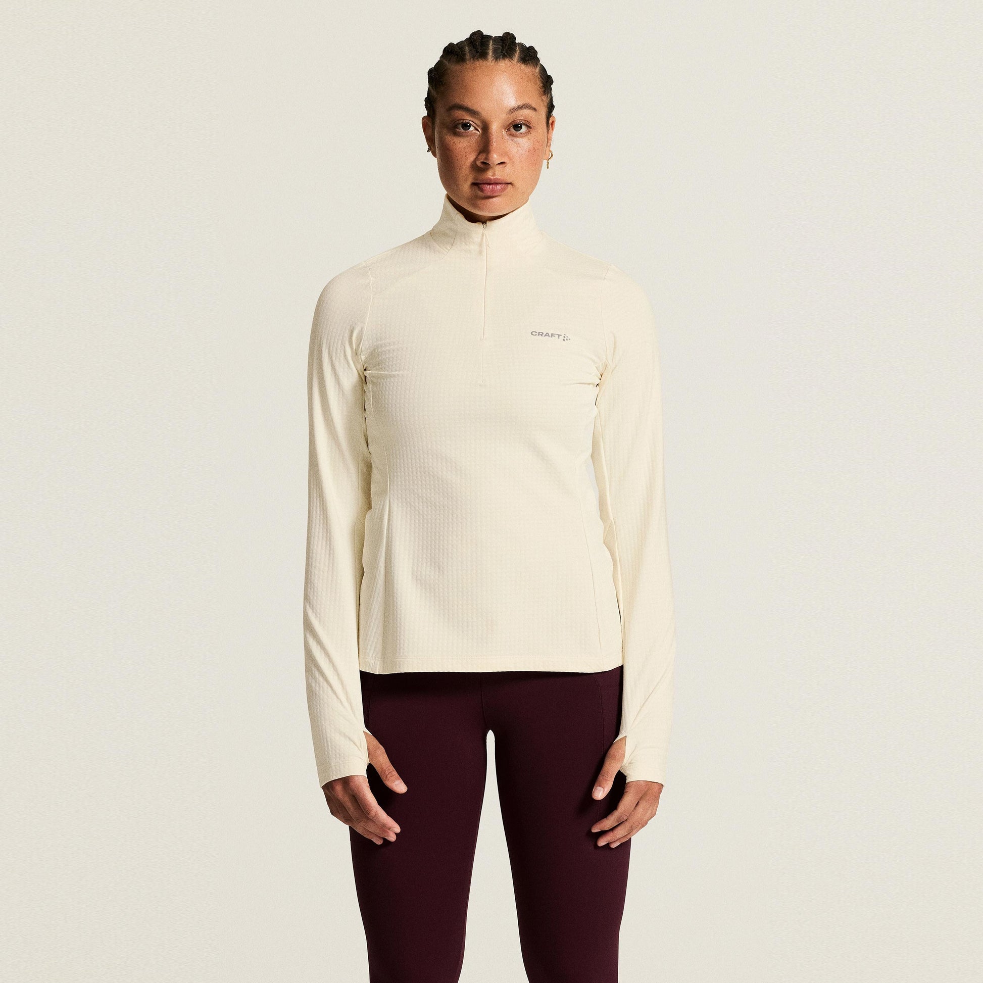 Craft Gain Thermal Löpartröja Damer - creme