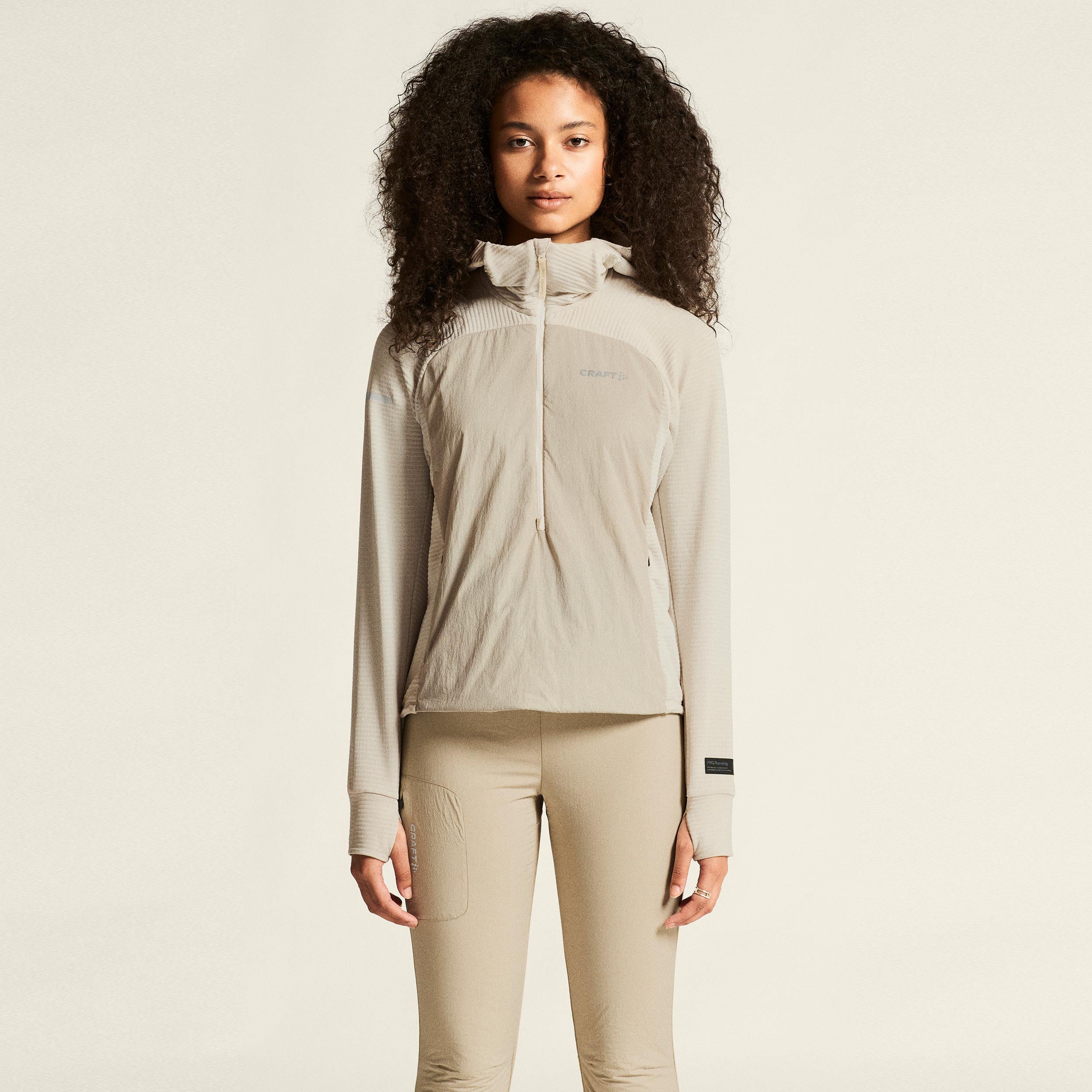 Craft SubZ Light Sweat-jacka Damer - beige